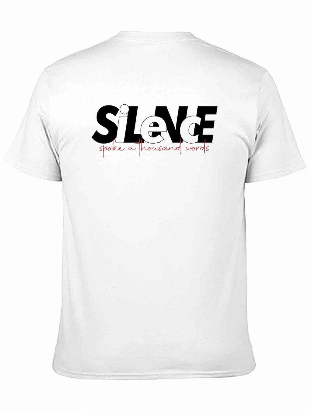 Silence Speaks Mens Black Graphic Tee