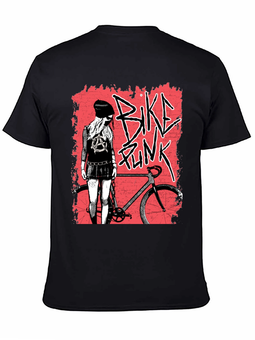 Bike Punk Graphic Tee - Edgy Street Style T-Shirt