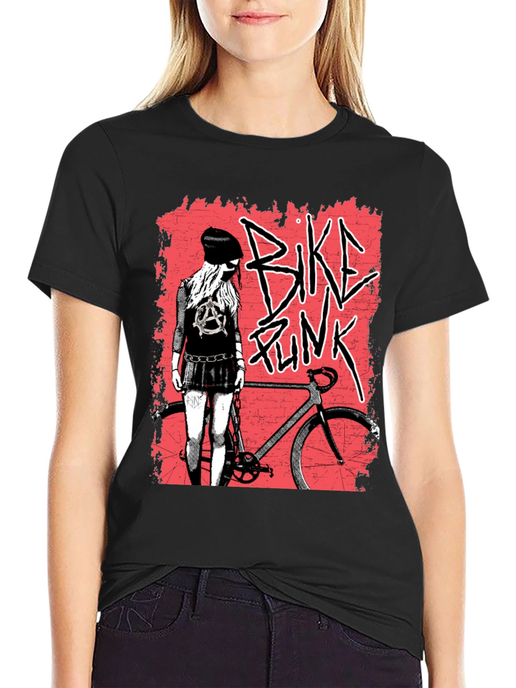 Bike Punk Graphic Tee - Edgy Street Style T-Shirt