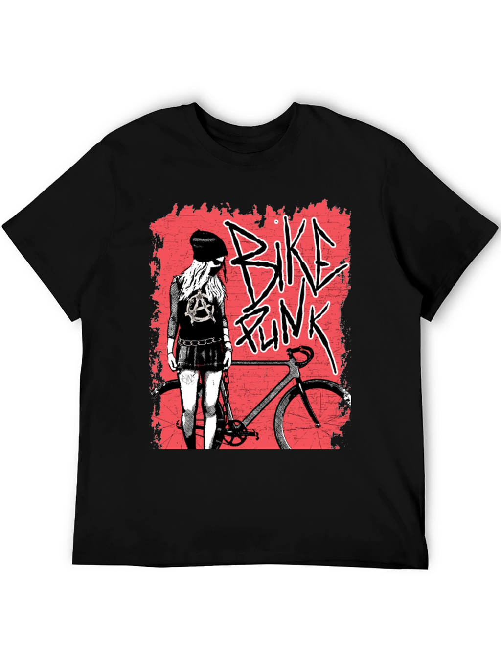 Bike Punk Graphic Tee - Edgy Street Style T-Shirt