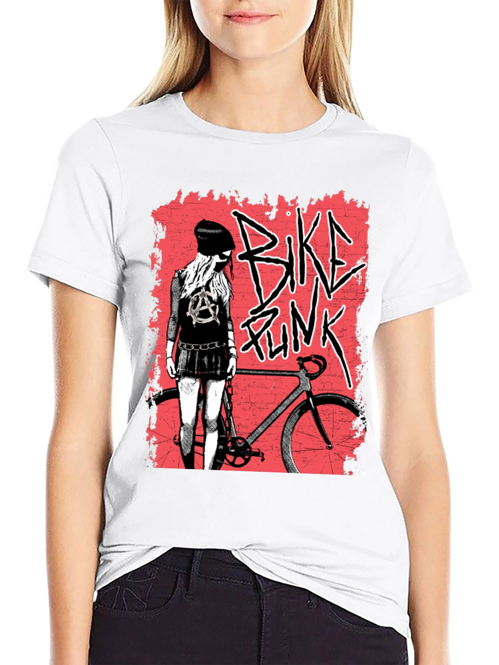 Bike Punk Graphic Tee - Edgy Street Style T-Shirt