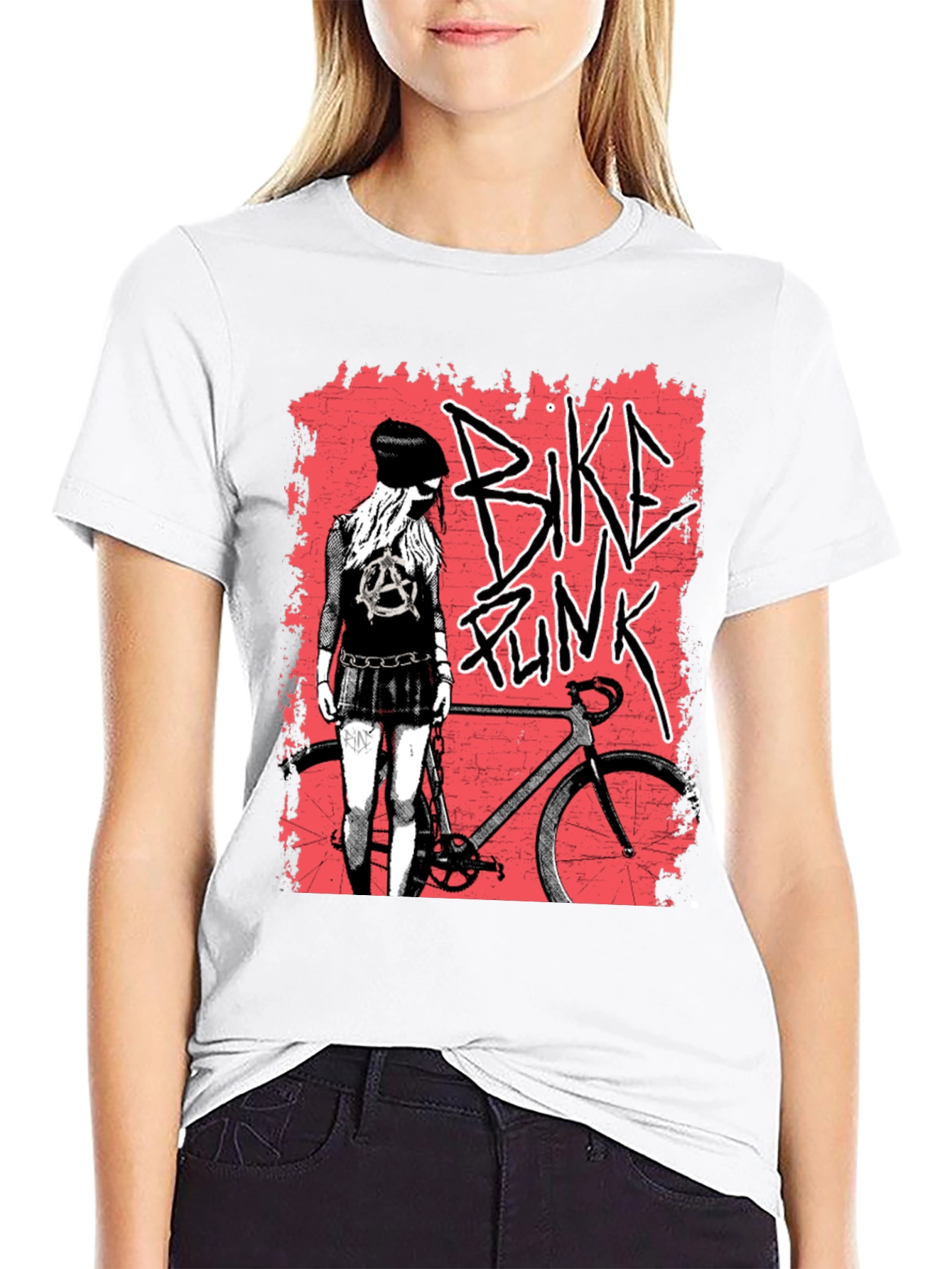Bike Punk Graphic Tee - Edgy Street Style T-Shirt