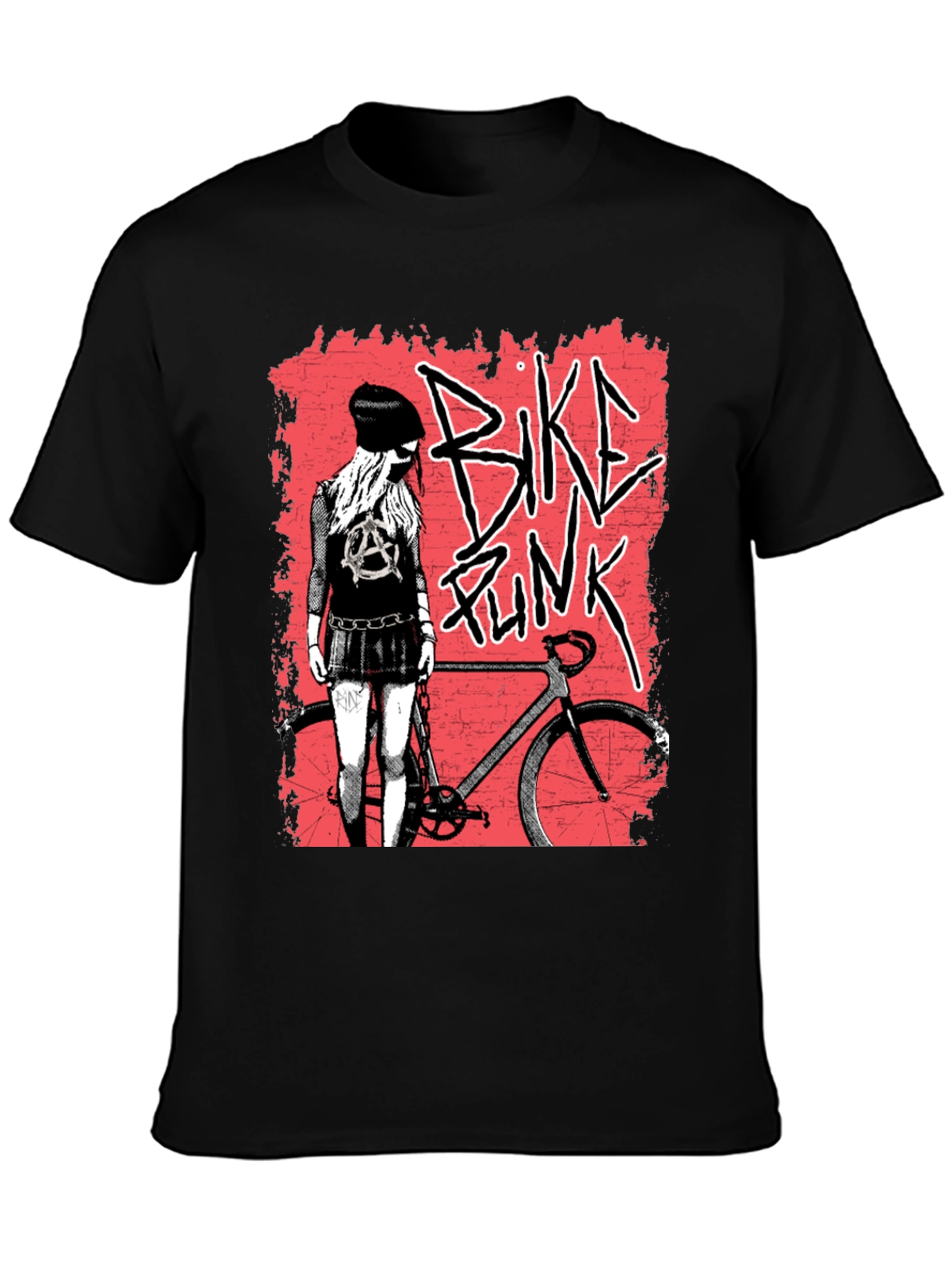 Bike Punk Graphic Tee - Edgy Street Style T-Shirt