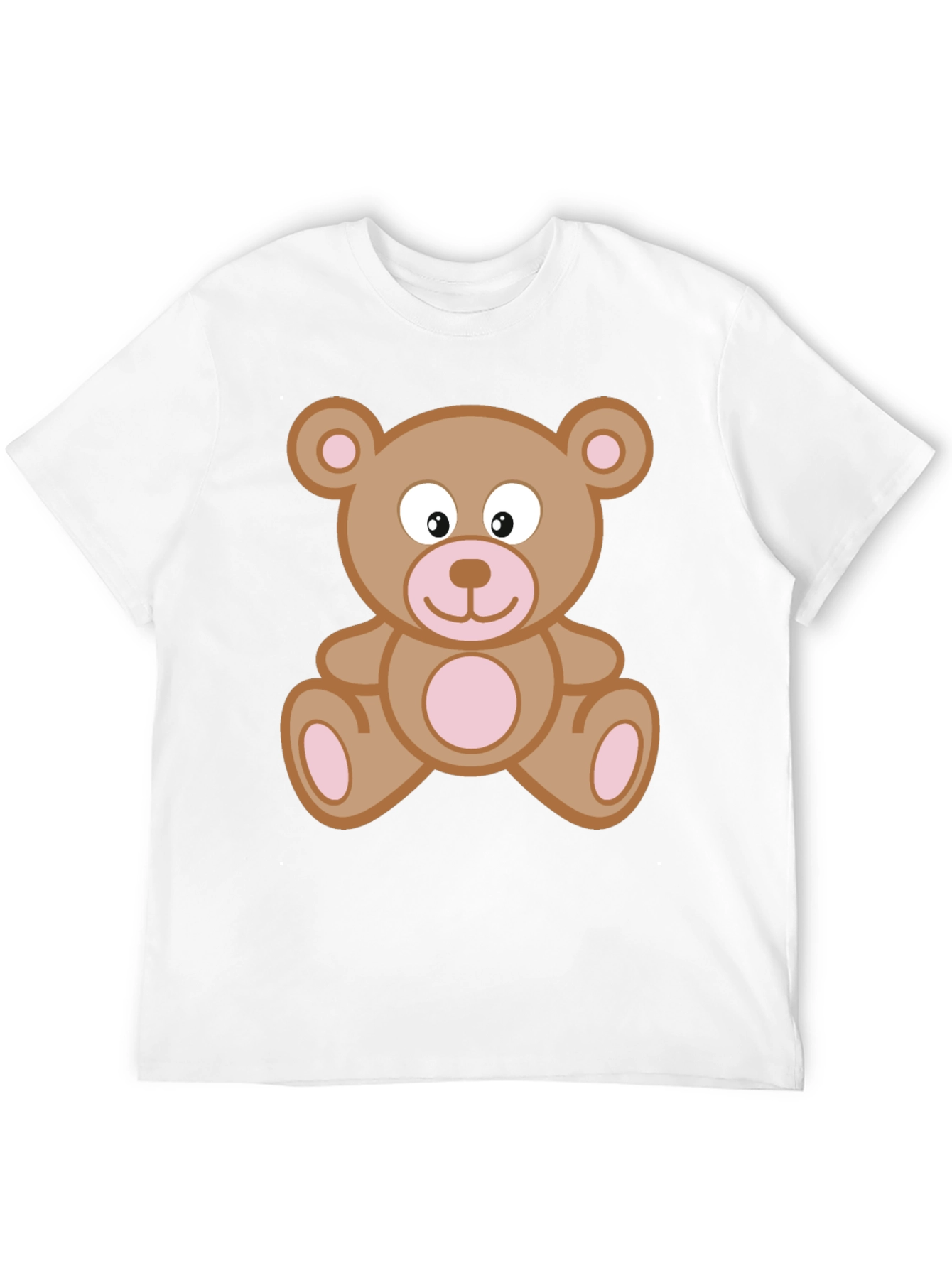 Cute Teddy Bear Graphic T-Shirt - Black Cotton Tee