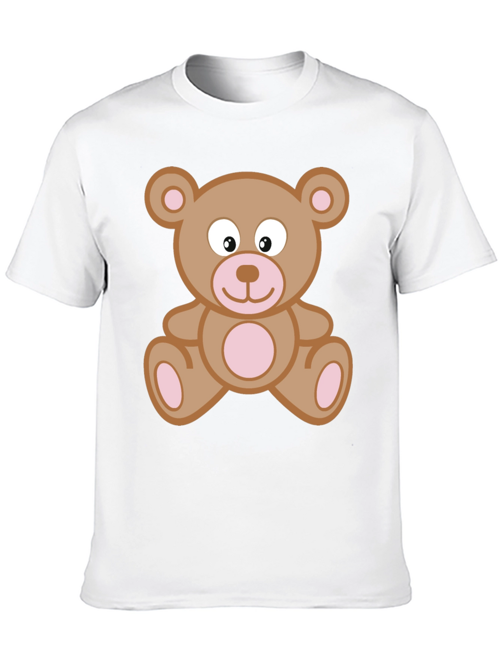 Cute Teddy Bear Graphic T-Shirt - Black Cotton Tee