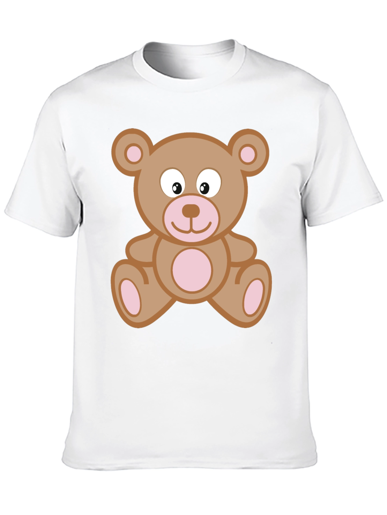 Cute Teddy Bear Graphic T-Shirt - Black Cotton Tee