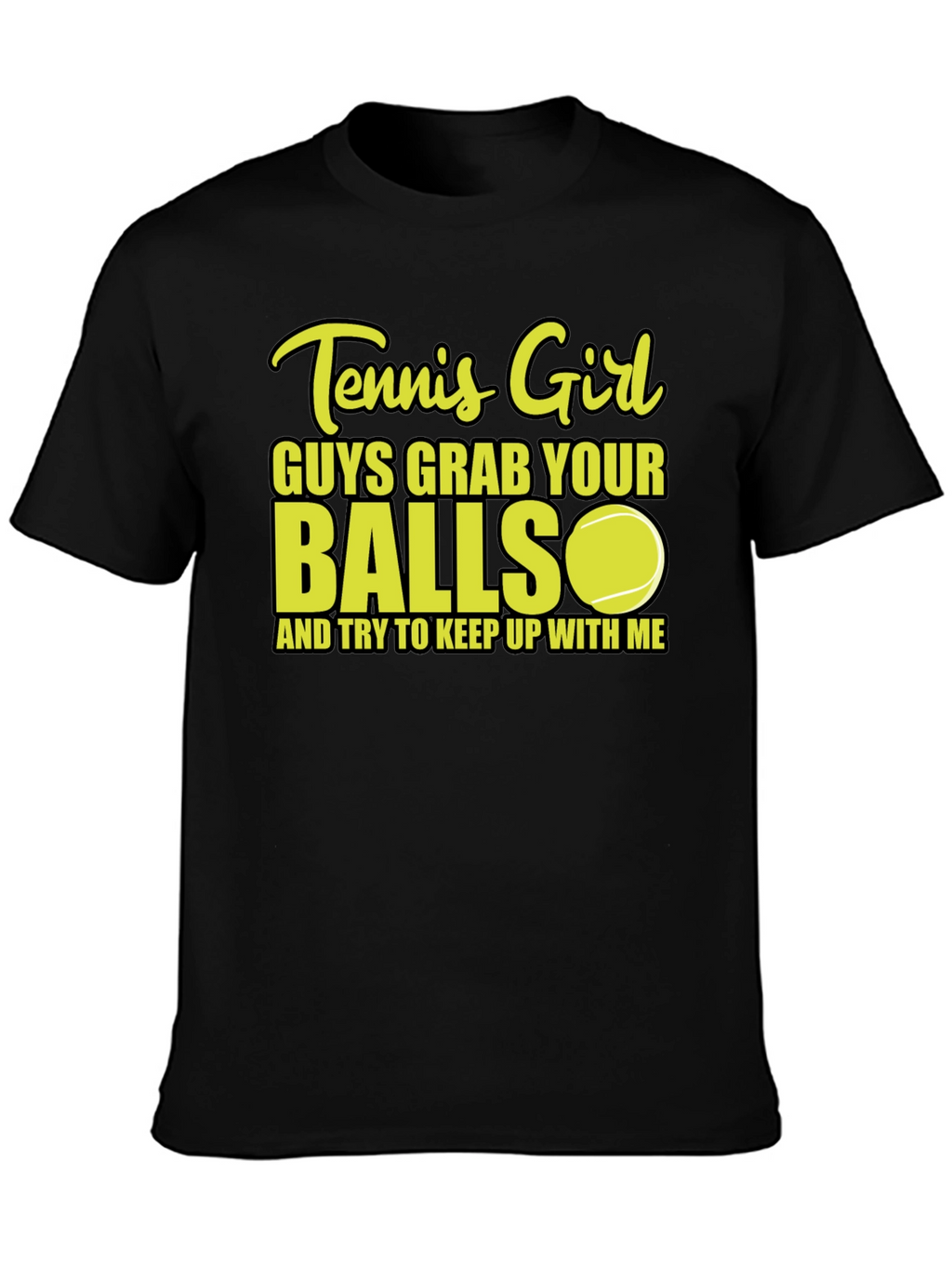 Tennis Girl Balls Graphic T-Shirt