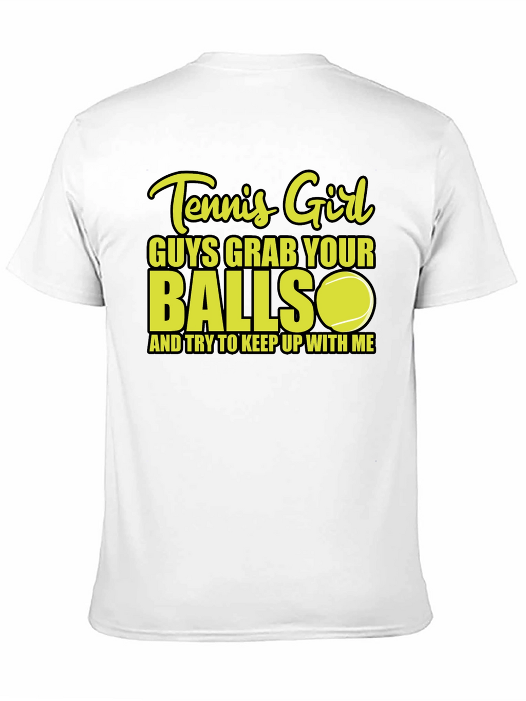 Tennis Girl Balls Graphic T-Shirt