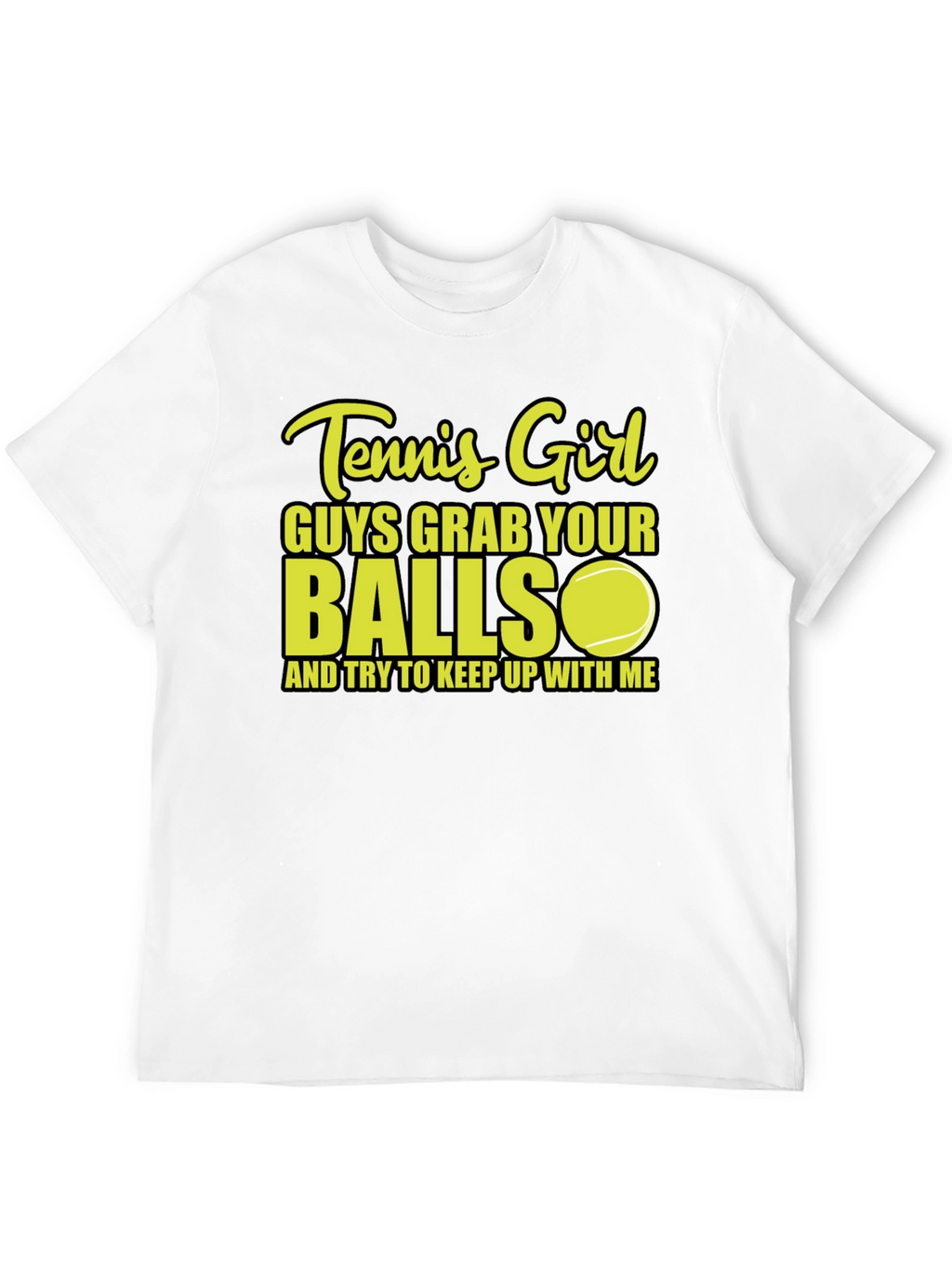 Tennis Girl Balls Graphic T-Shirt