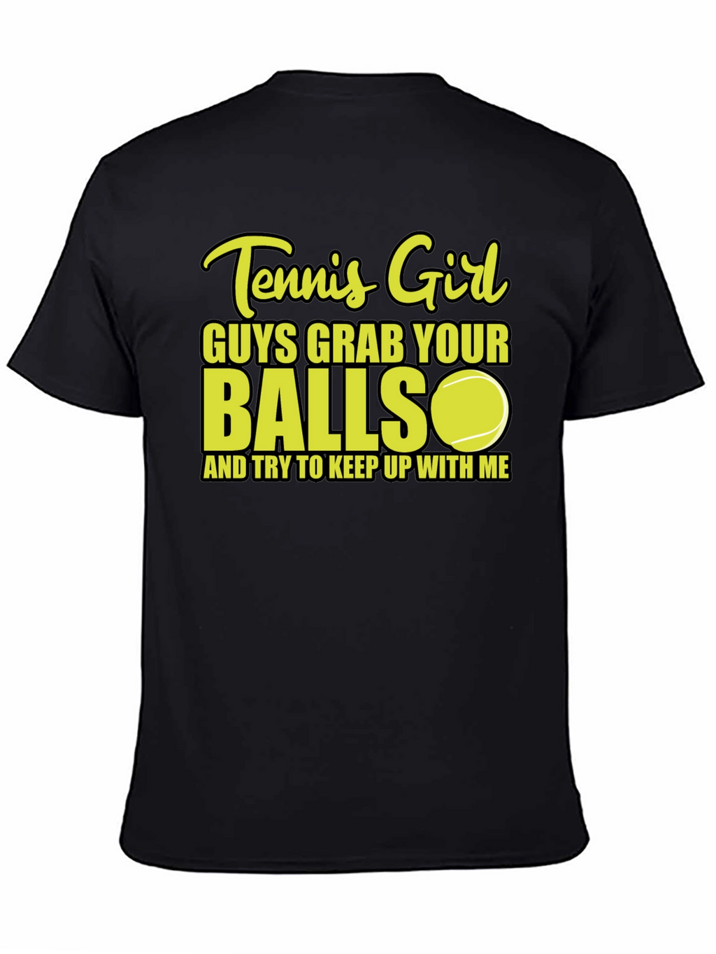 Tennis Girl Balls Graphic T-Shirt