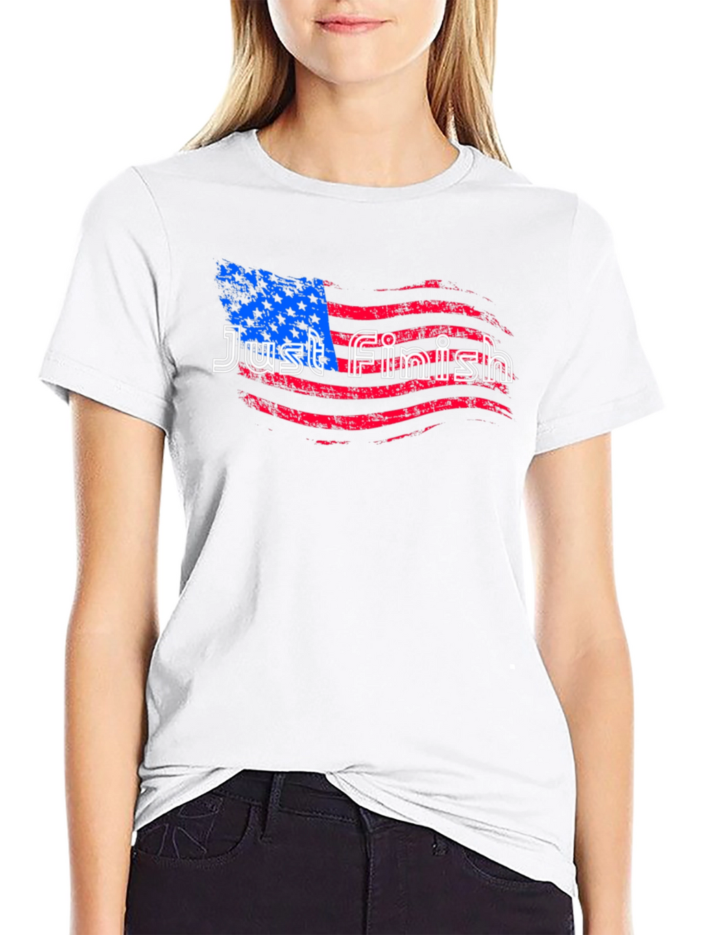 Just Finish Flag T-Shirt - Patriotic Tee