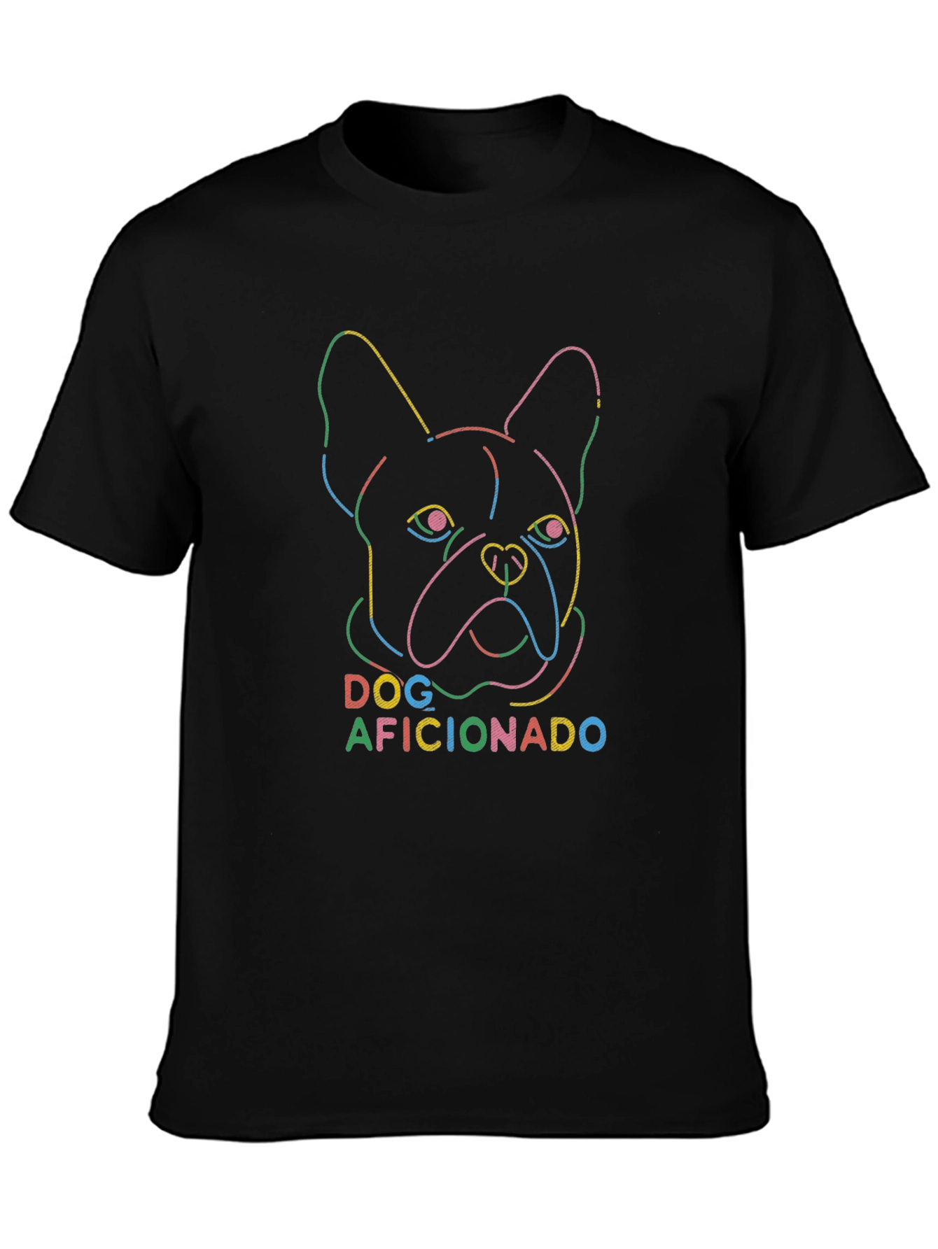Dog Aficionado T-Shirt - Neon French Bulldog Tee