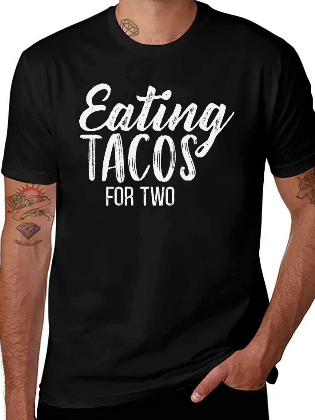 Eating Tacos for Two Graphic Tee - Black