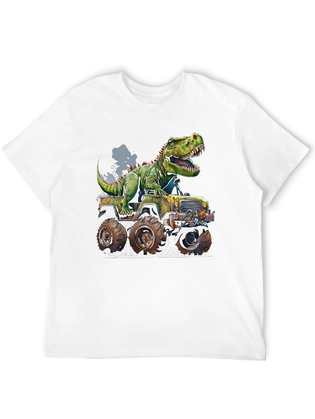 Dinosaur Monster Truck Graphic Tee