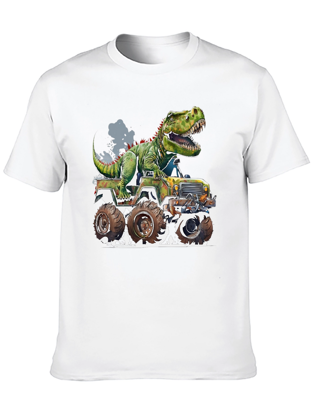 Dinosaur Monster Truck Graphic Tee