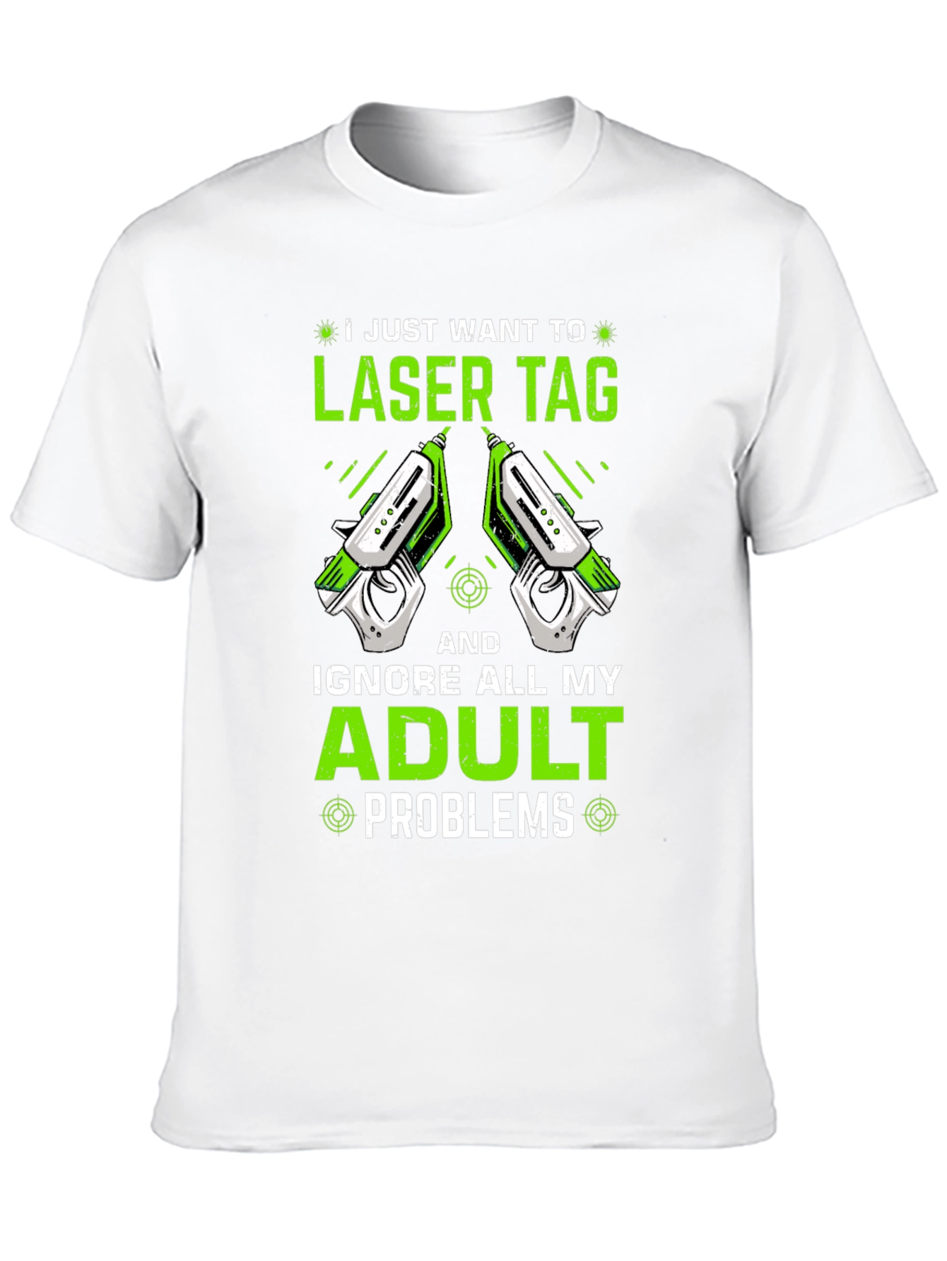 Laser Tag Adult Problems Graphic T-Shirt