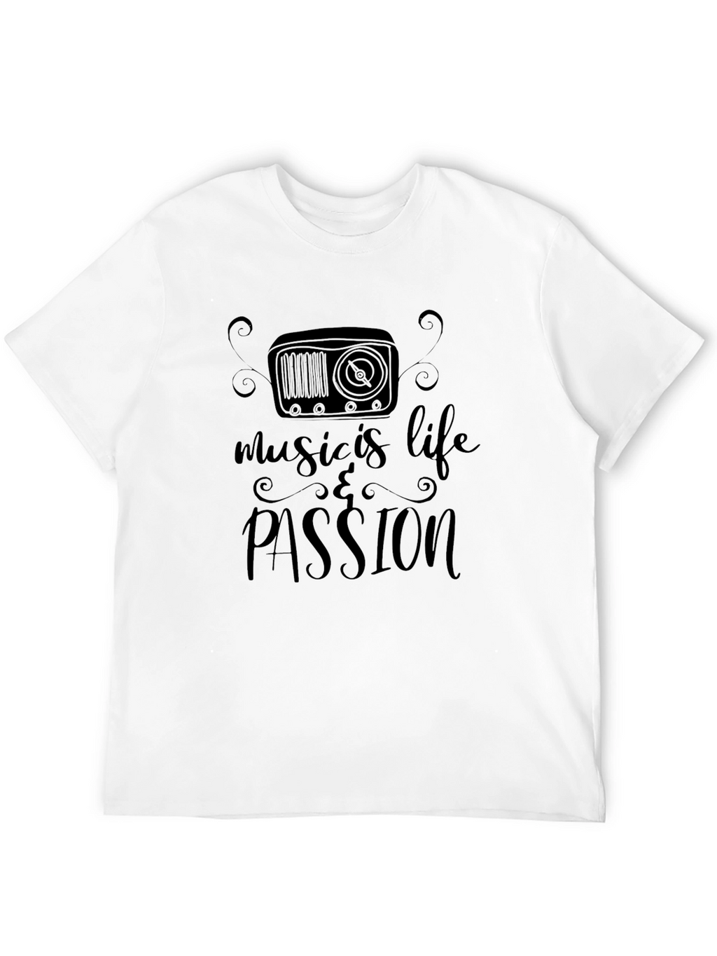 Music is Life & Passion Graphic T-Shirt
