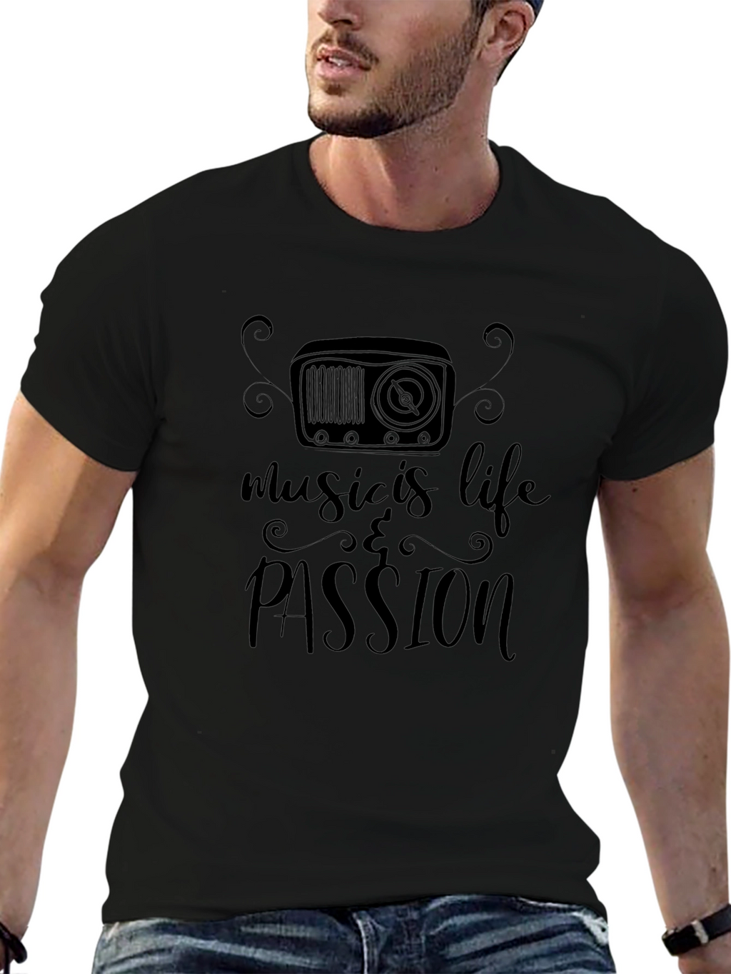 Music is Life & Passion Graphic T-Shirt