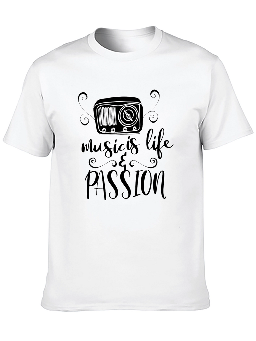 Music is Life & Passion Graphic T-Shirt