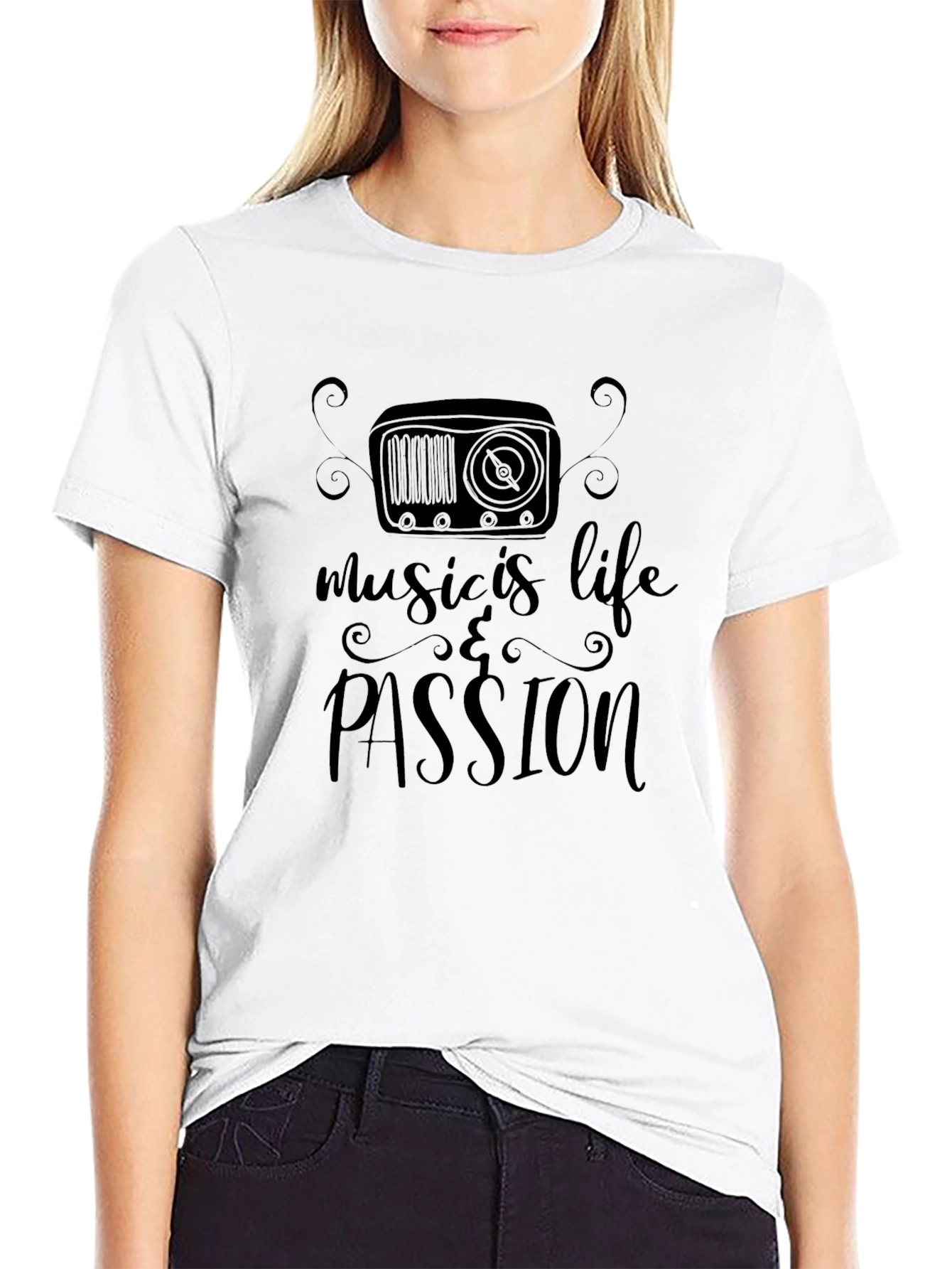 Music is Life & Passion Graphic T-Shirt