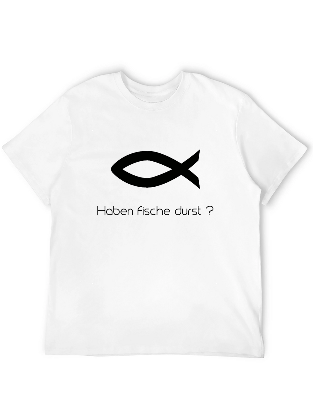 Black Fish Symbol T-Shirt - Haben Fische Durst?