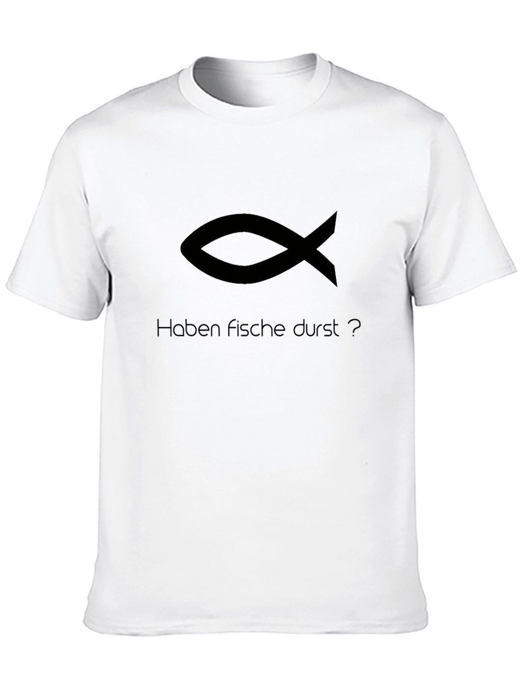 Black Fish Symbol T-Shirt - Haben Fische Durst?