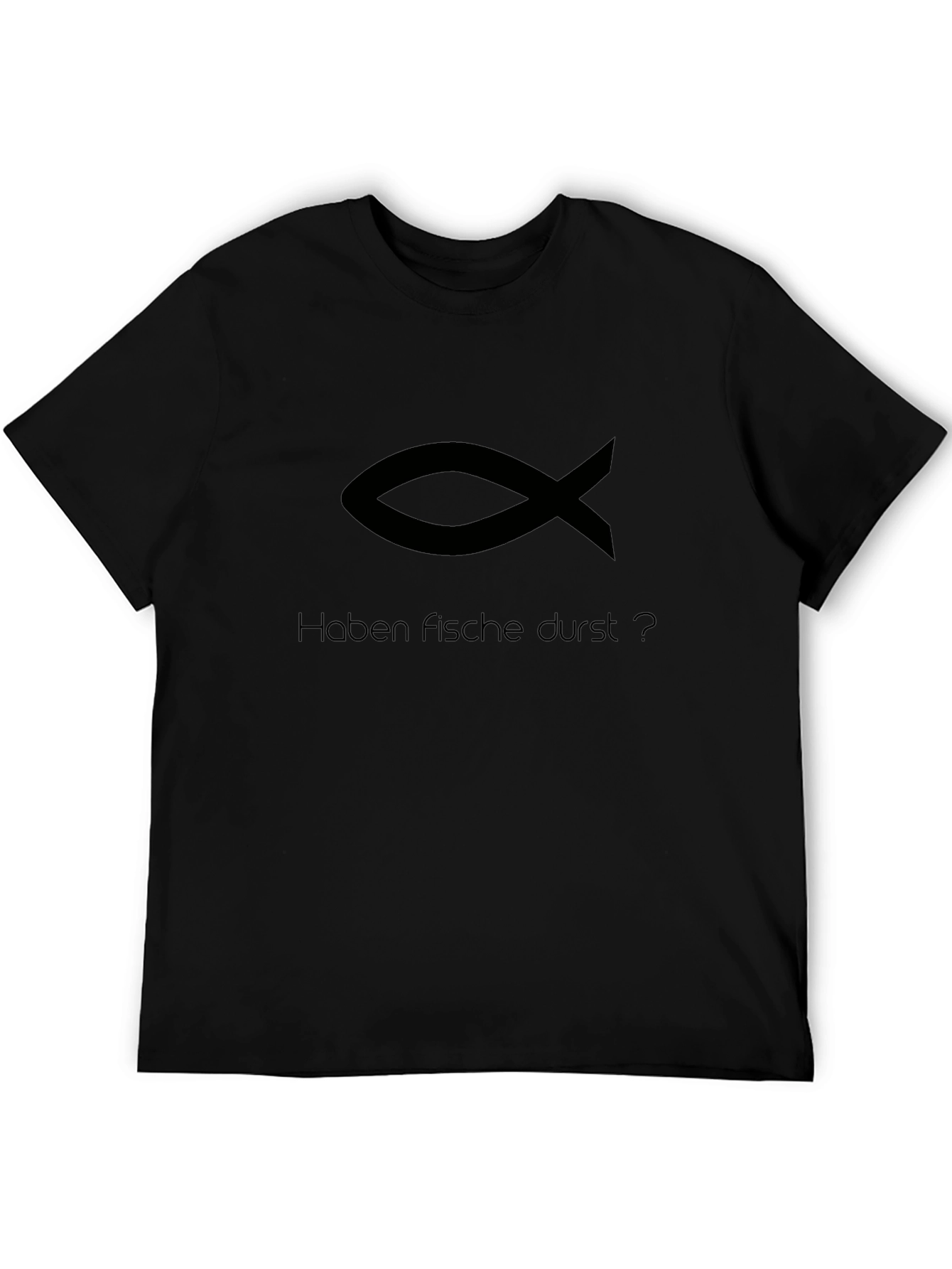 Black Fish Symbol T-Shirt - Haben Fische Durst?
