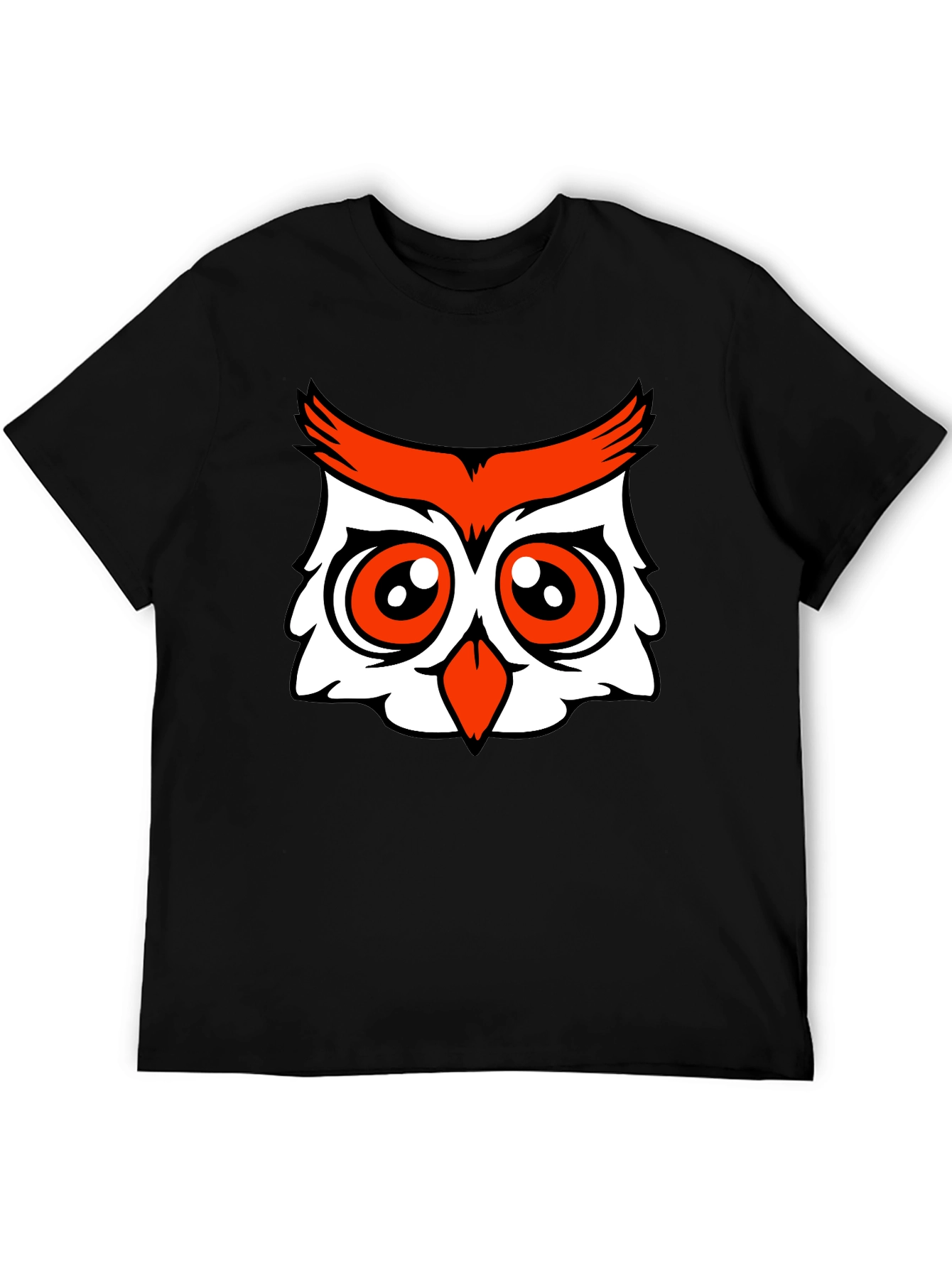 Owl Graphic Tee - Black Cotton Blend