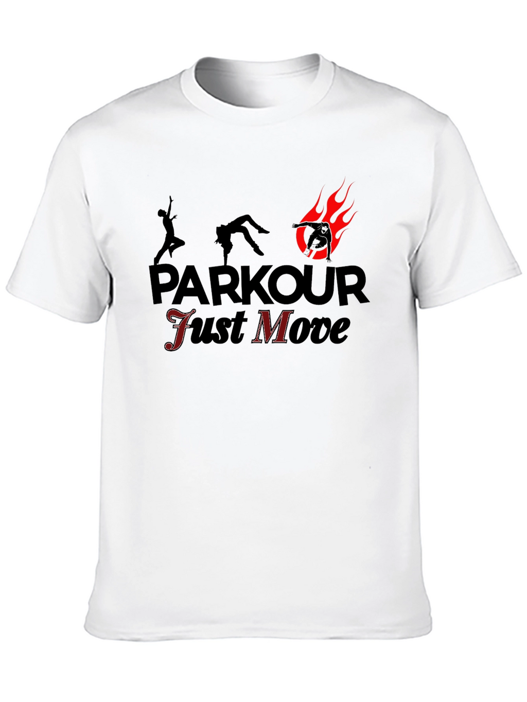Parkour Just Move Black T-Shirt