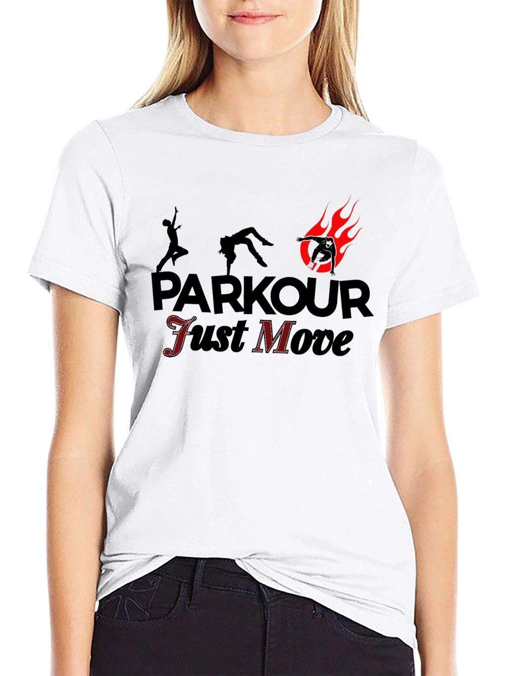 Parkour Just Move Black T-Shirt