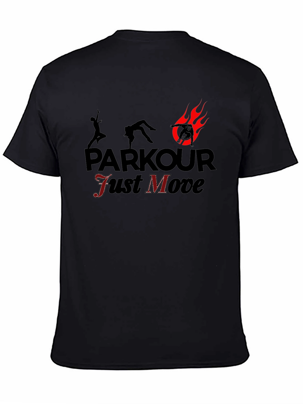 Parkour Just Move Black T-Shirt