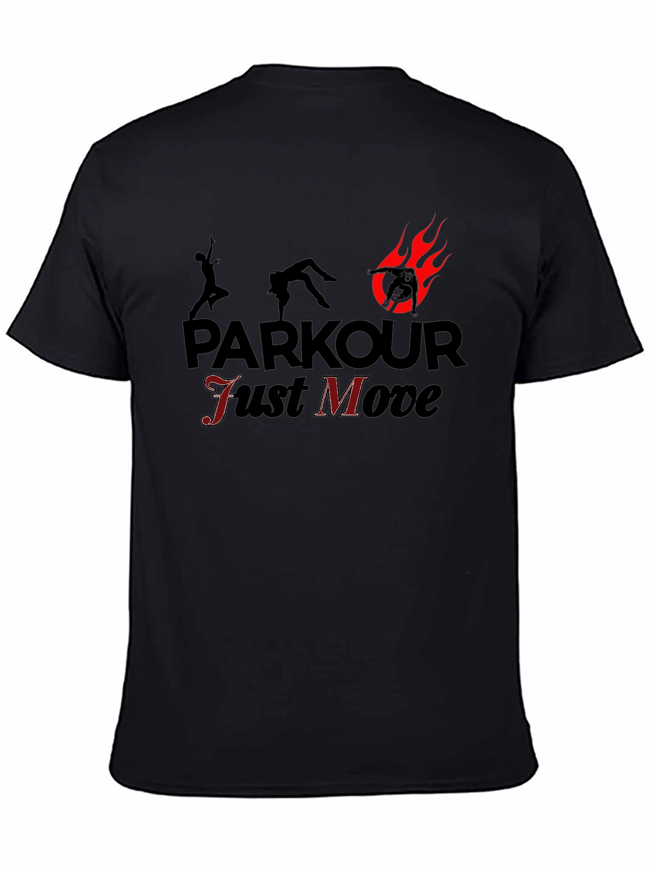 Parkour Just Move Black T-Shirt