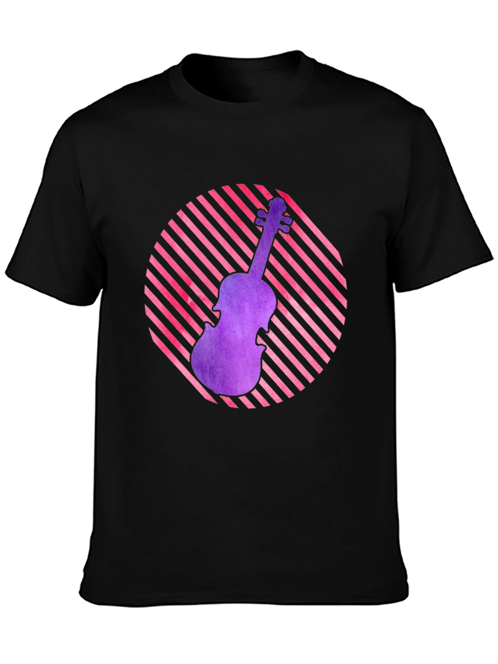 Violin Graphic Tee - Retro Music Lover Shirt