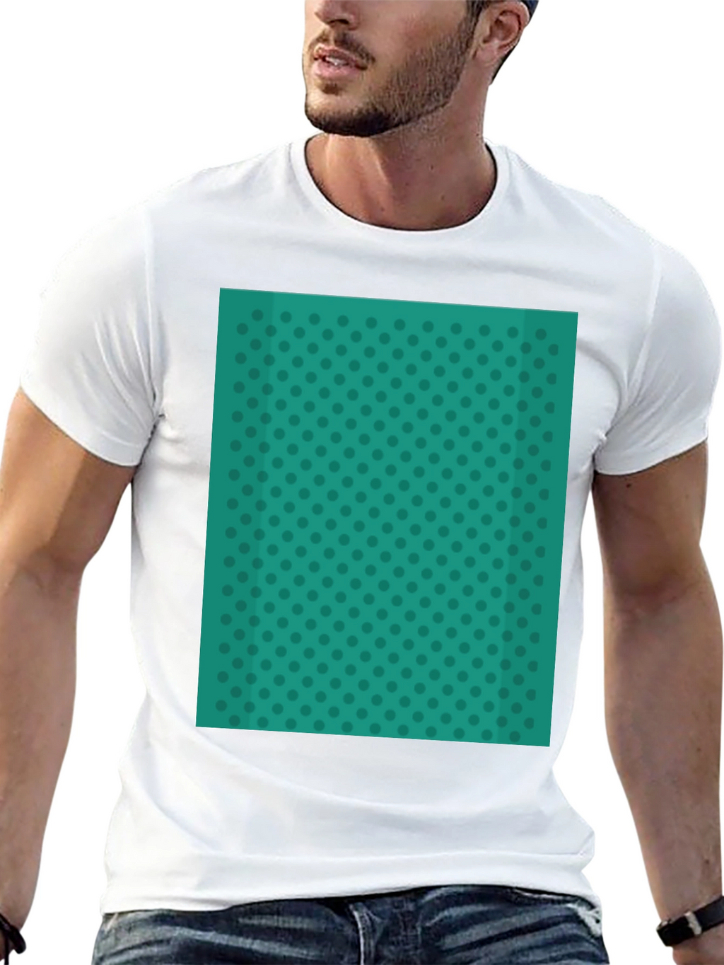 Teal Polka Dot Tee - Stylish Everyday Wear