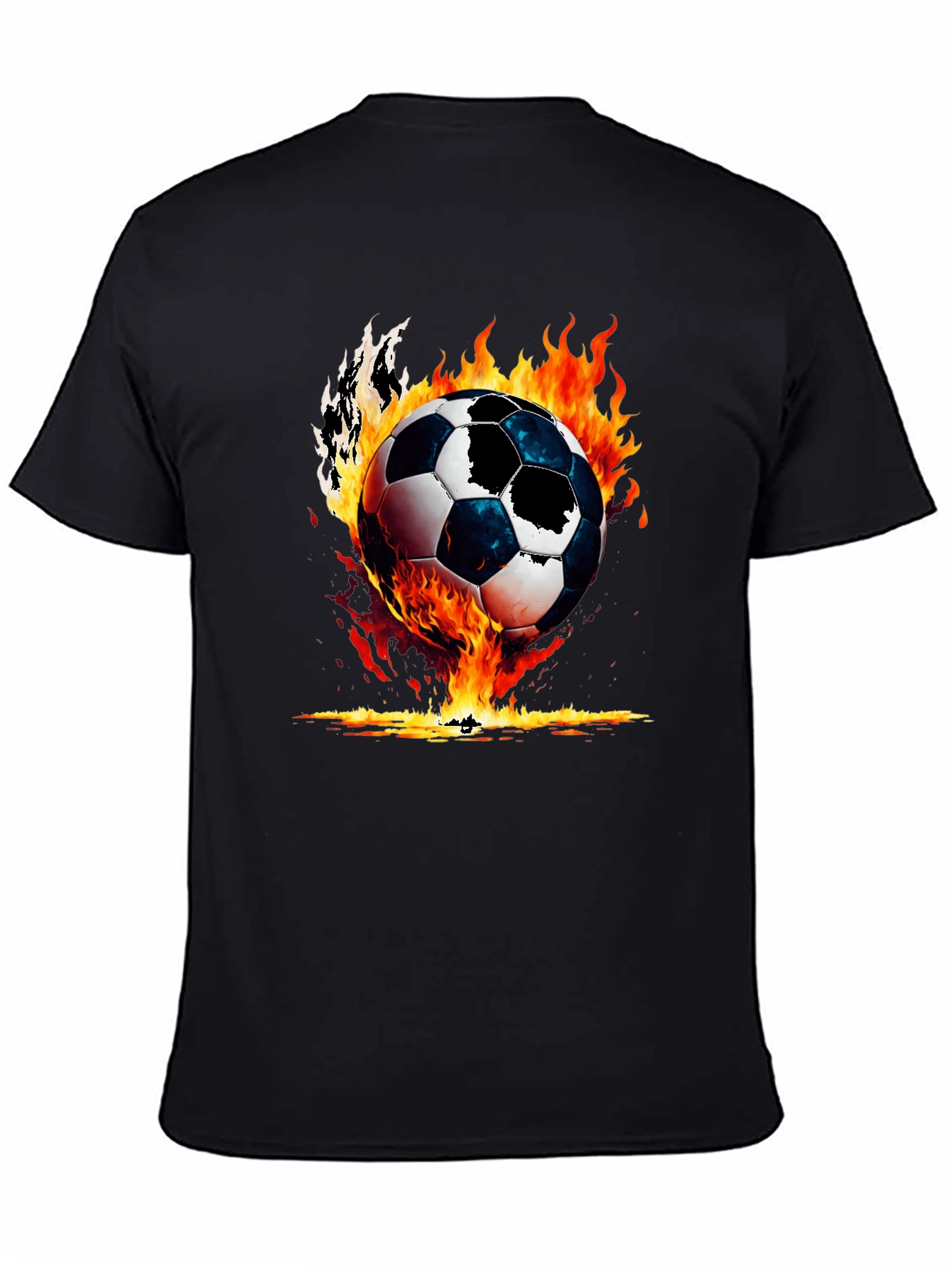 Fiery Soccer Ball Graphic Tee