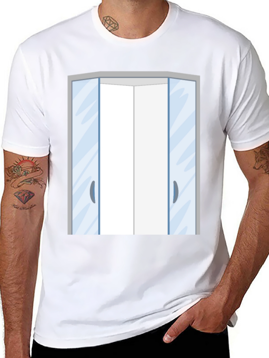 Elevator Doors Graphic T-Shirt - Black