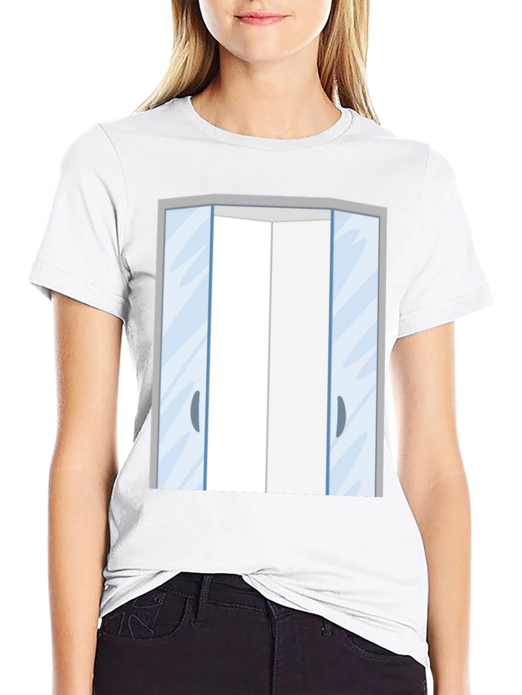 Elevator Doors Graphic T-Shirt - Black
