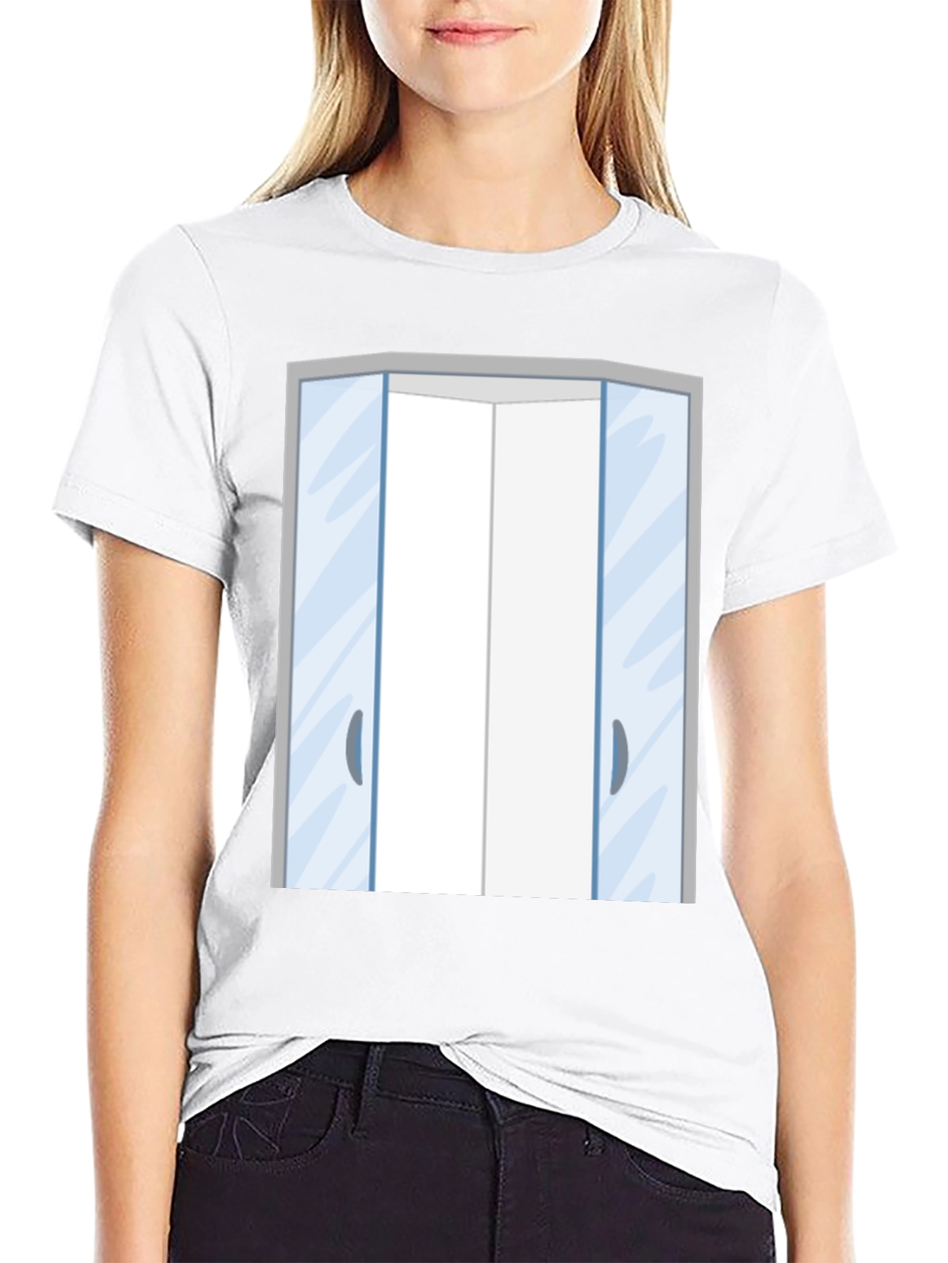 Elevator Doors Graphic T-Shirt - Black
