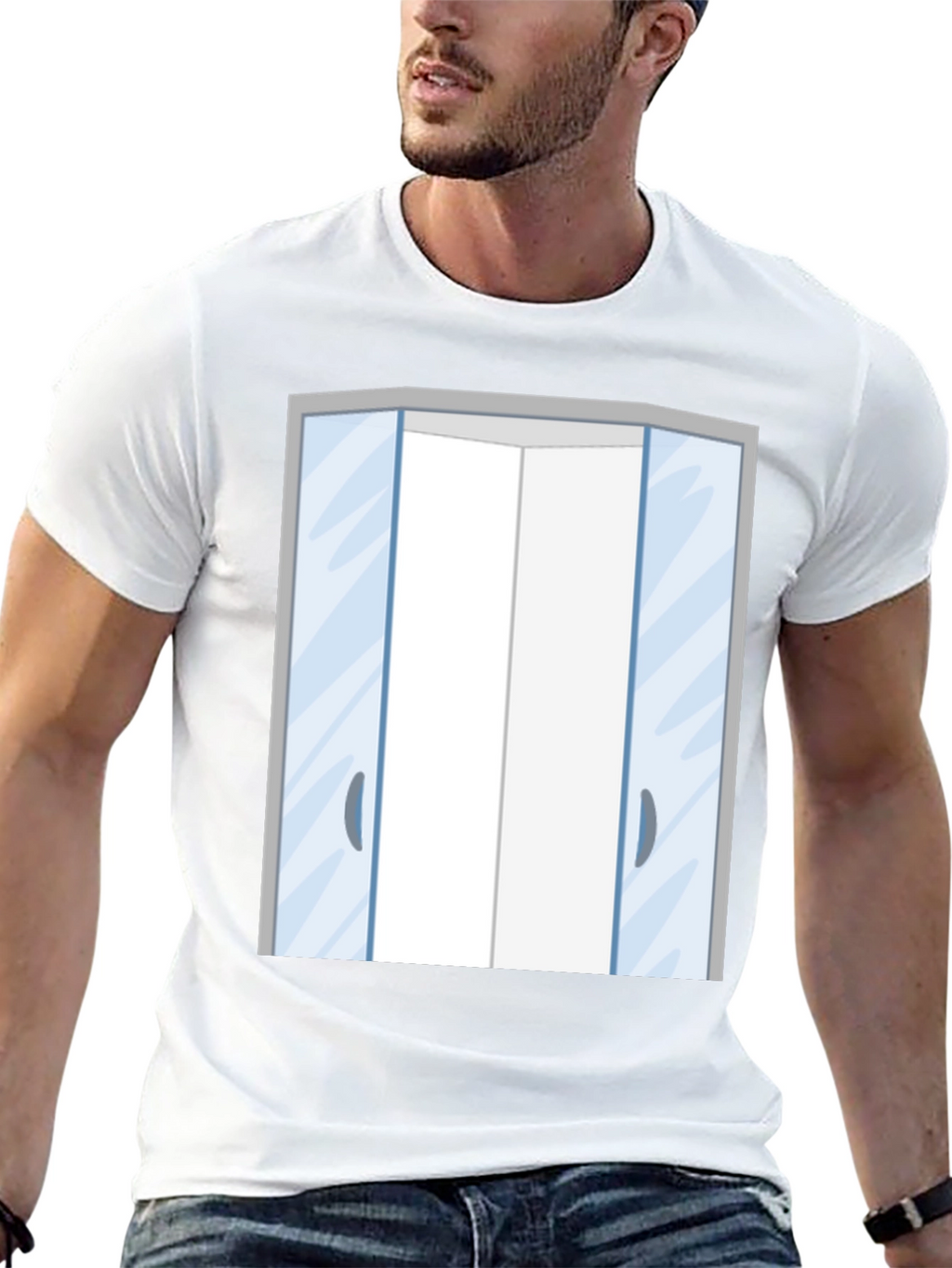 Elevator Doors Graphic T-Shirt - Black