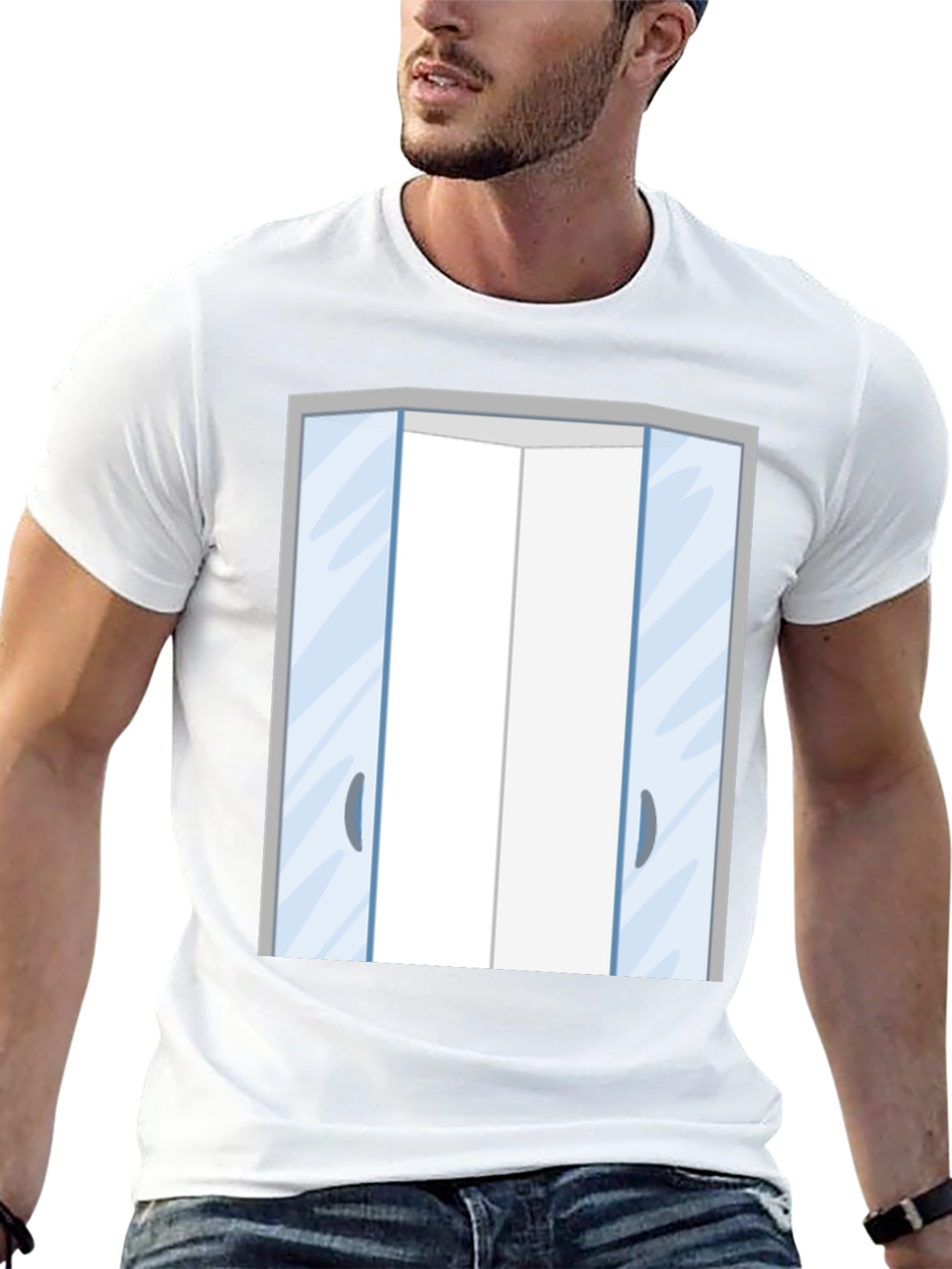 Elevator Doors Graphic T-Shirt - Black