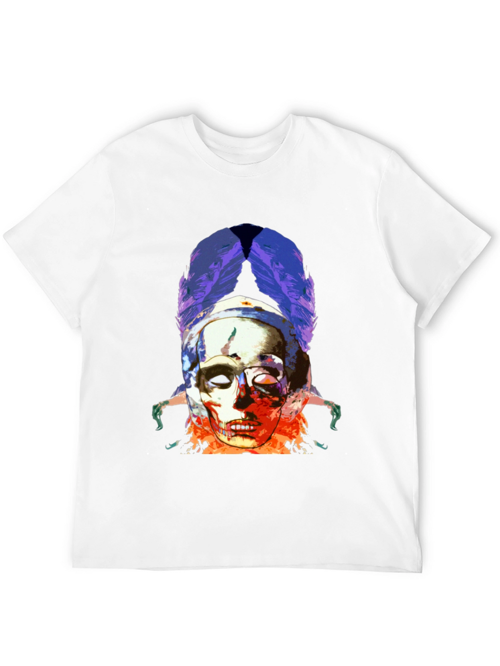 Skull & Feathers Graphic Black T-Shirt