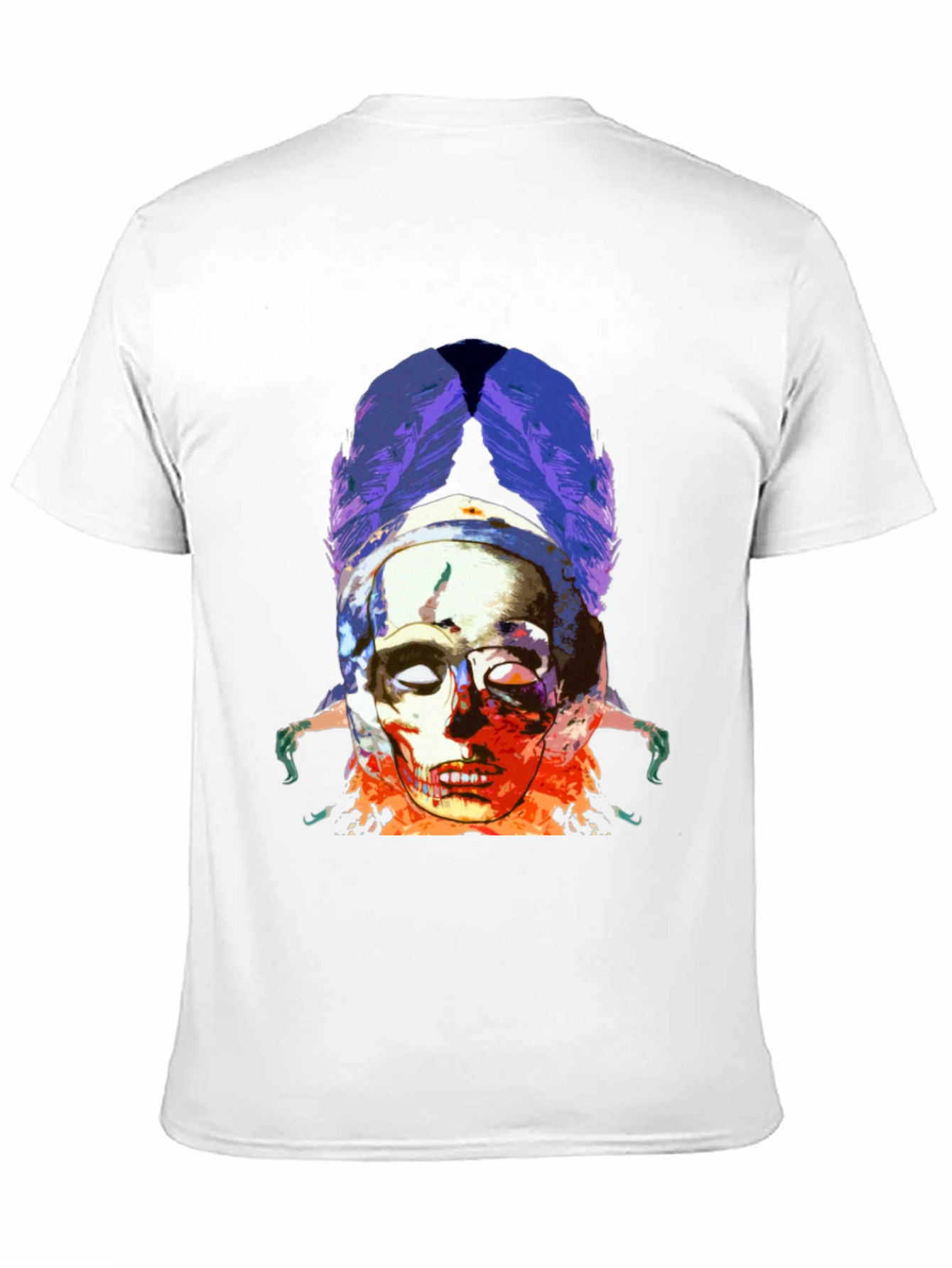 Skull & Feathers Graphic Black T-Shirt