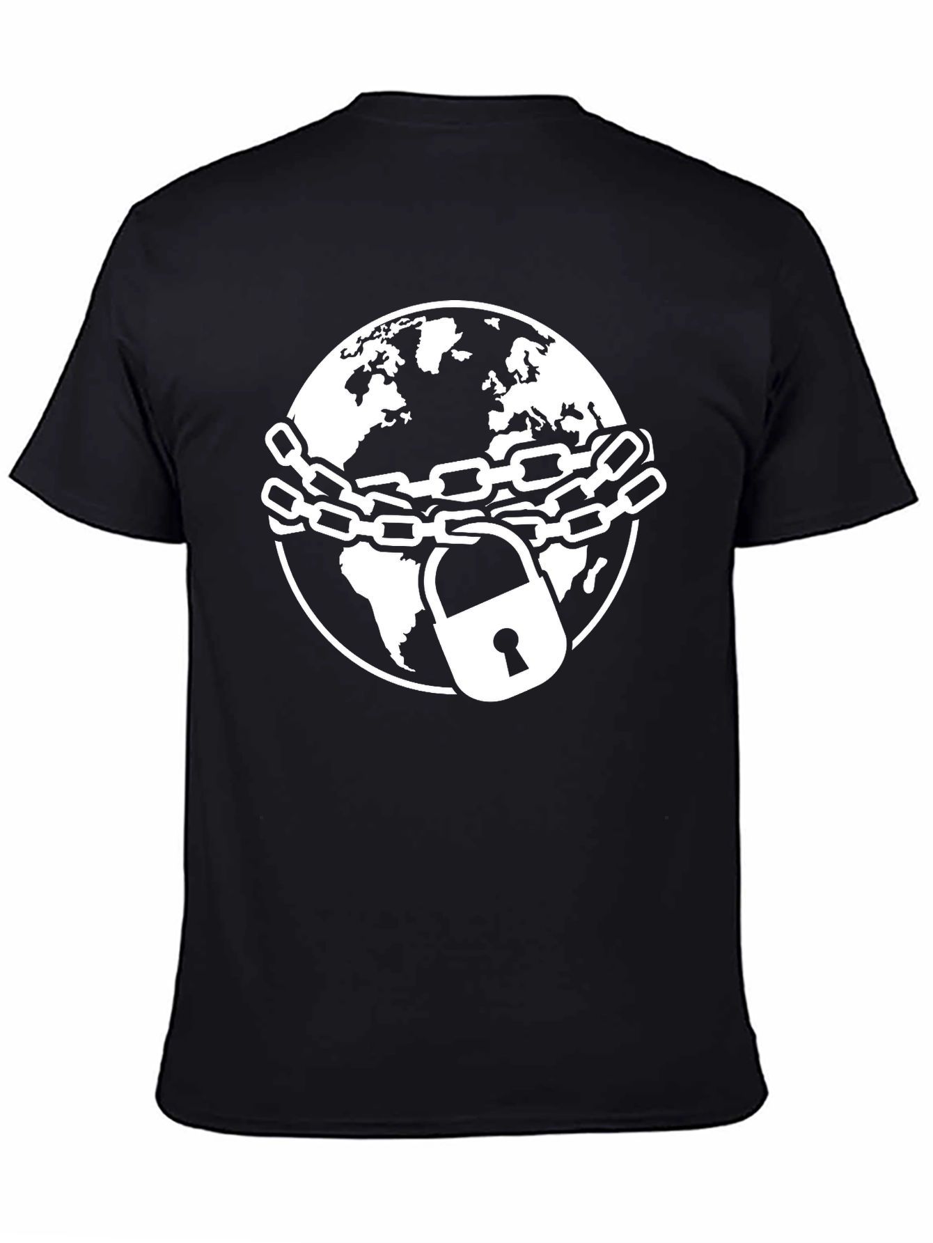 Chained Earth Graphic Tee - Black