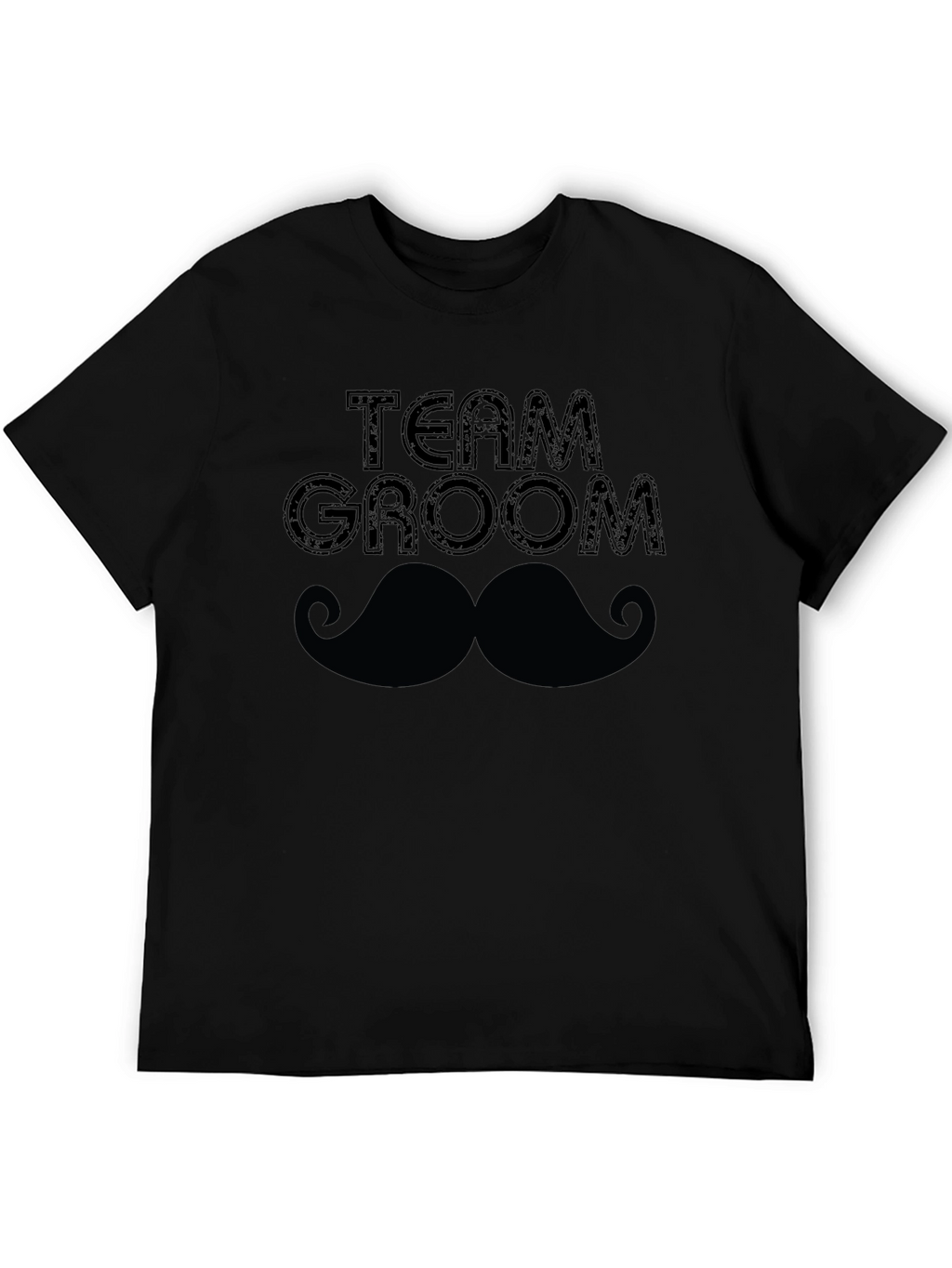 Team Groom Mustache Graphic Tee - Black