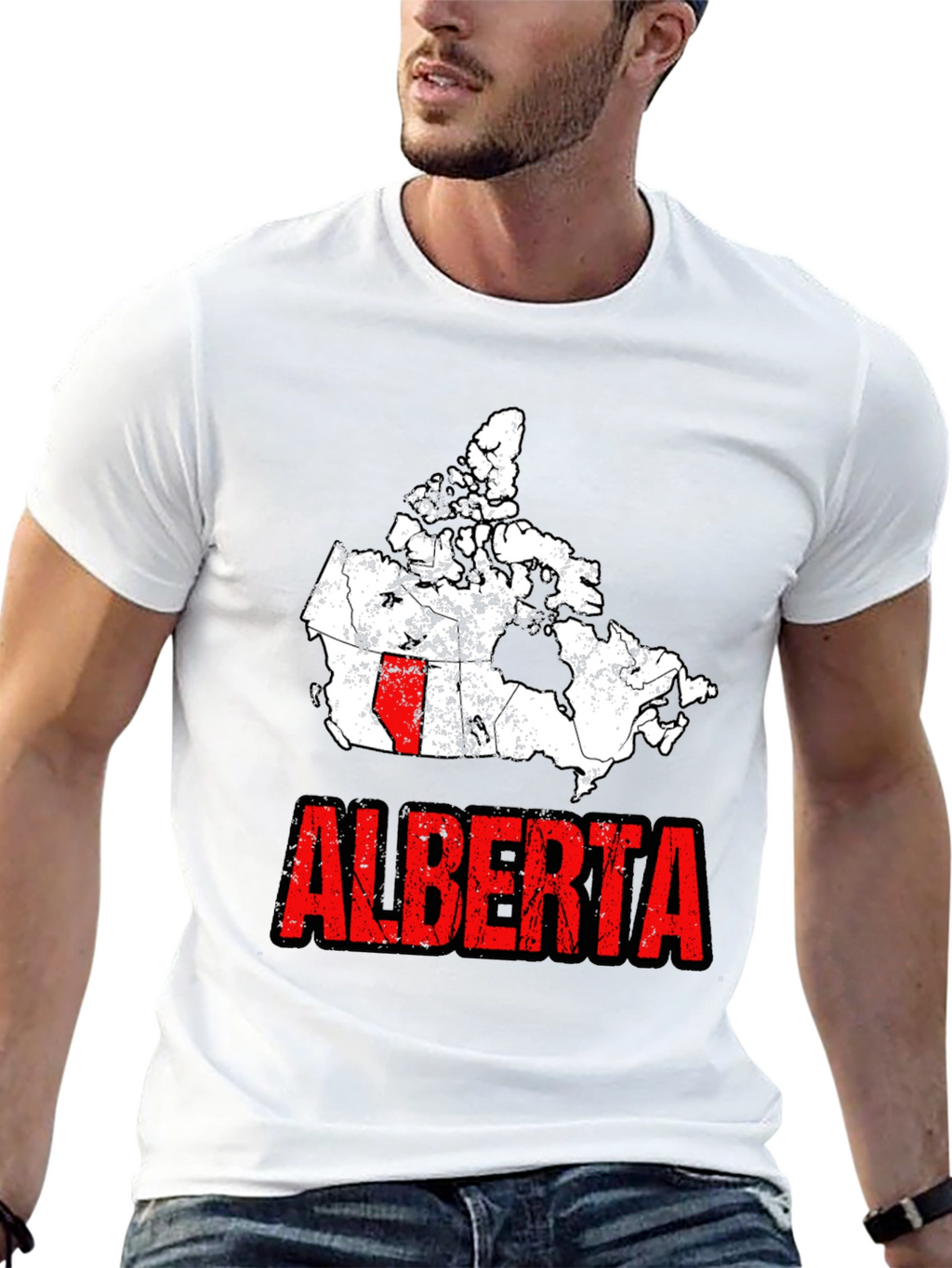 Alberta Canada Map Graphic Tee