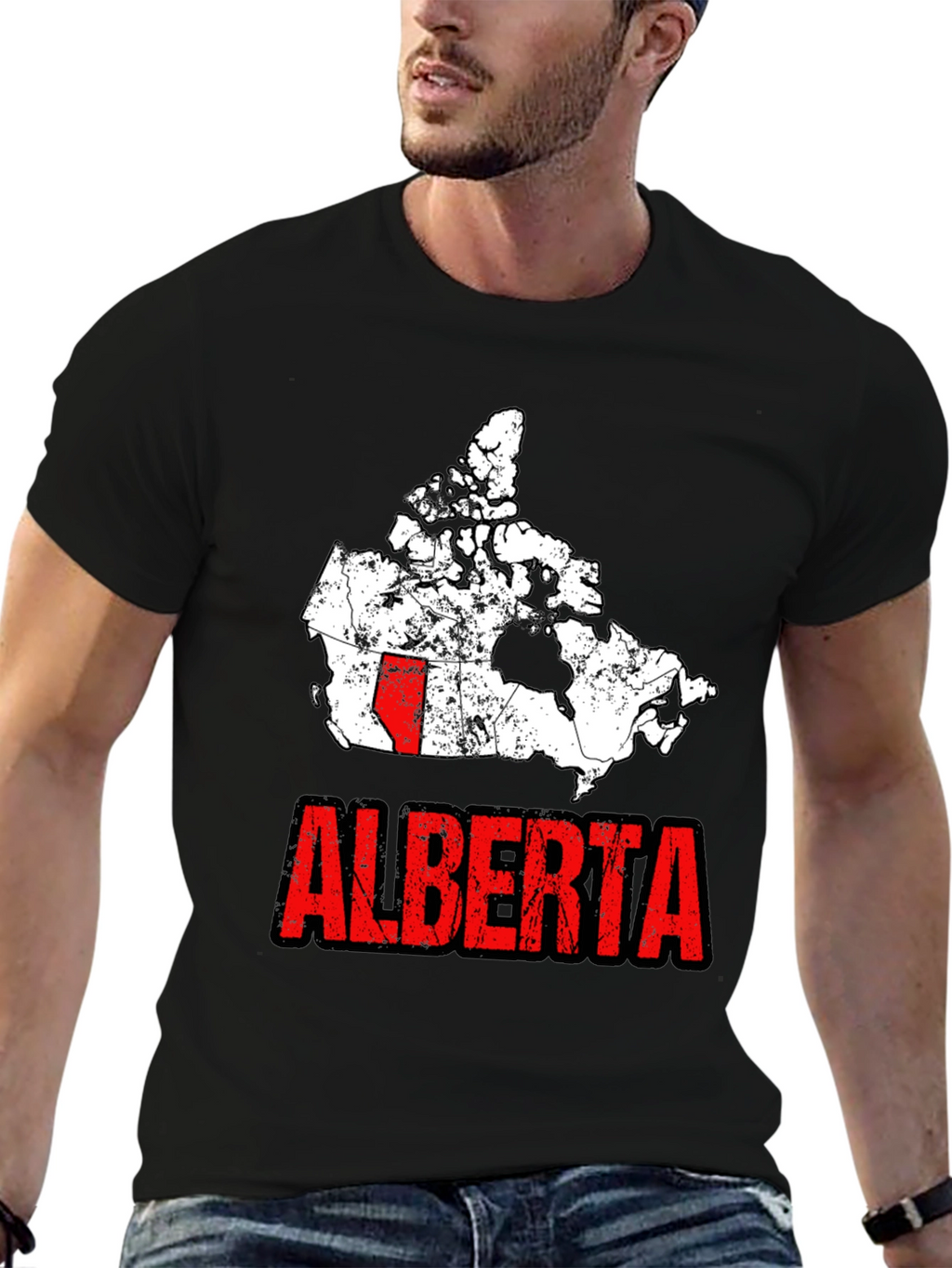 Alberta Canada Map Graphic Tee