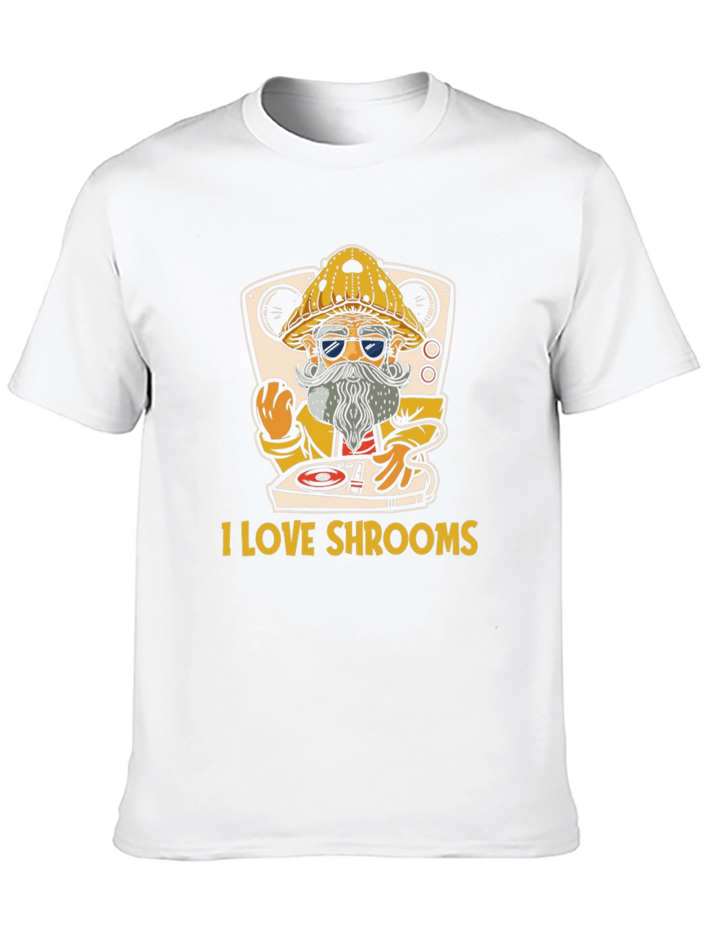 I Love Shrooms T-Shirt - DJ Mushroom Graphic Tee