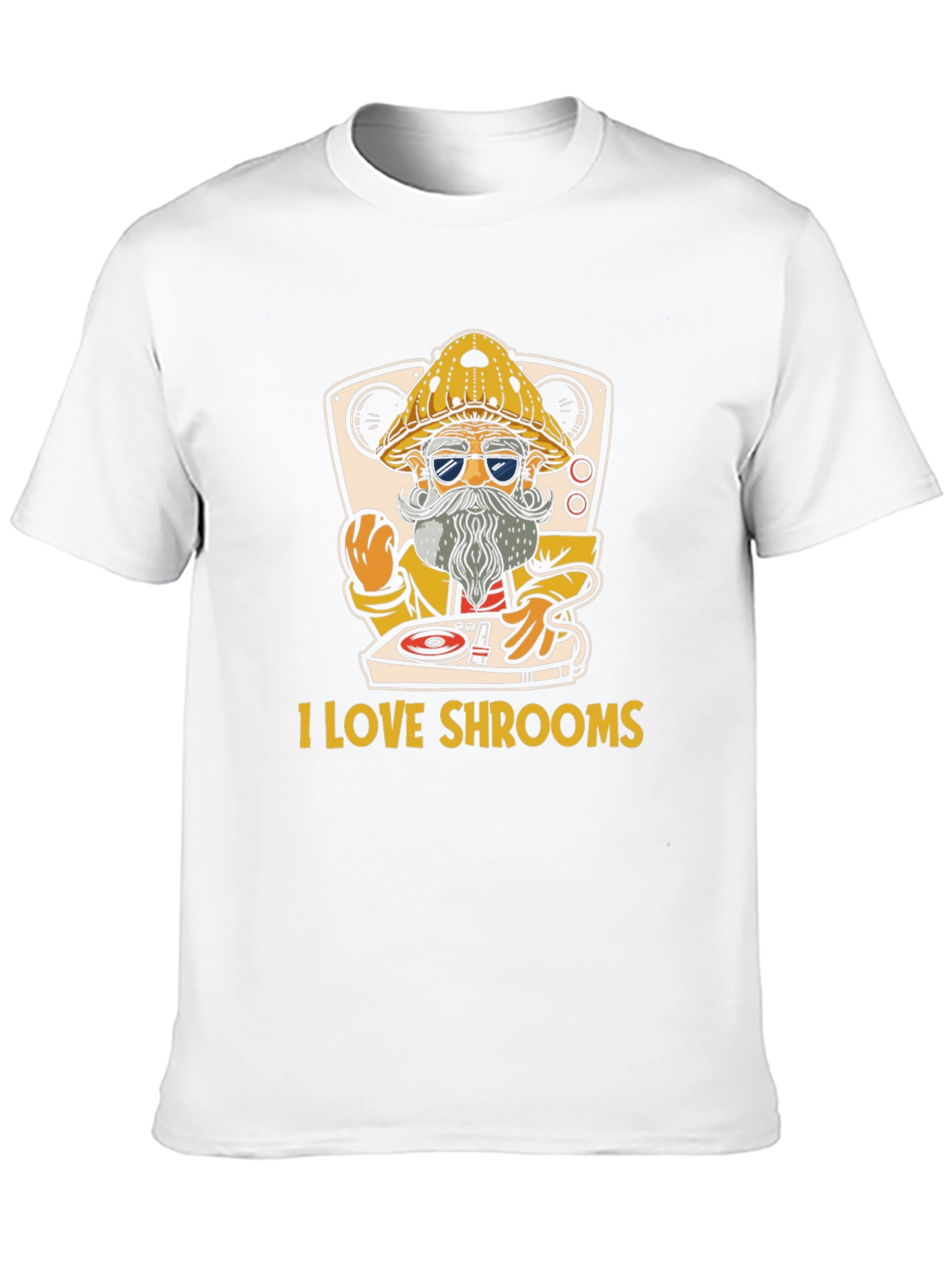 I Love Shrooms T-Shirt - DJ Mushroom Graphic Tee