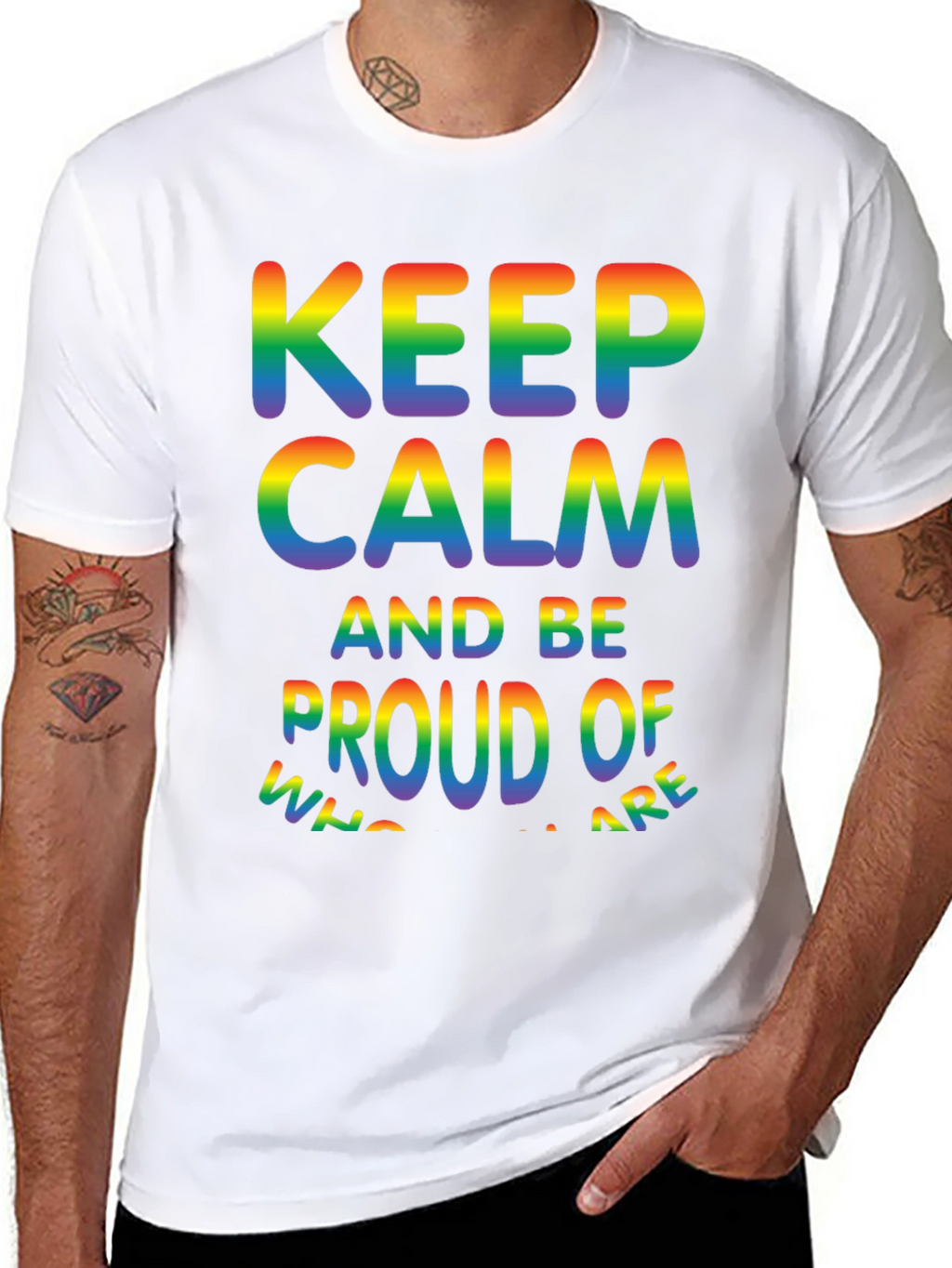 Keep Calm & Be Proud LGBTQ+ Pride T-Shirt