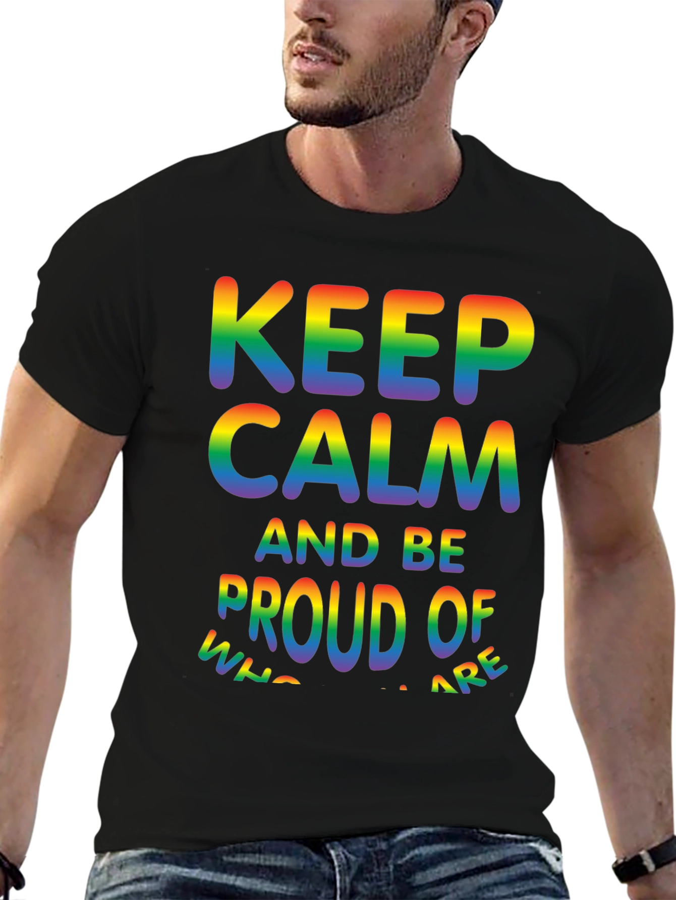 Keep Calm & Be Proud LGBTQ+ Pride T-Shirt